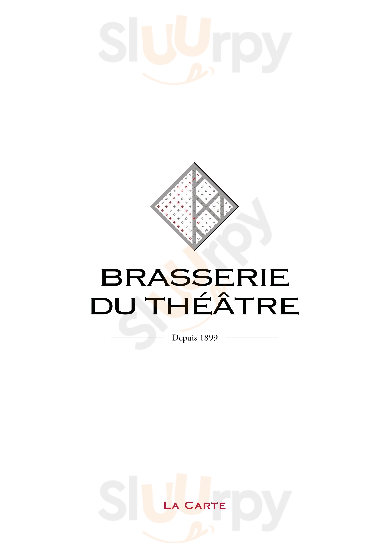 Brasserie Du Theatre Bourg-en-Bresse Menu - 1