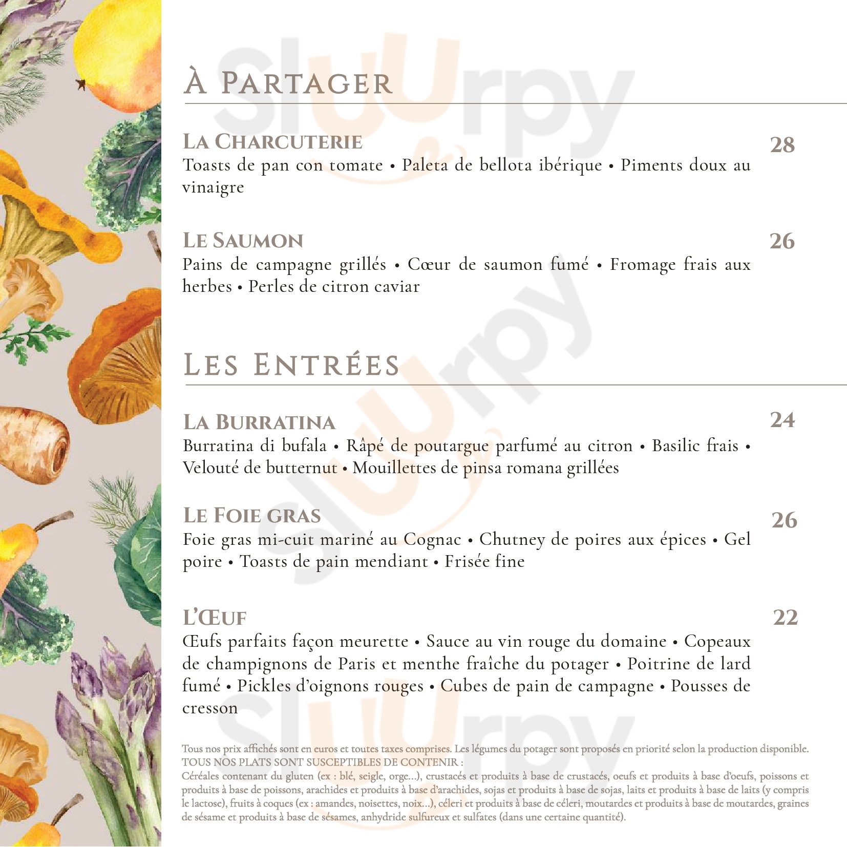 Le Dragon Bleu Sainte-Maxime Menu - 1