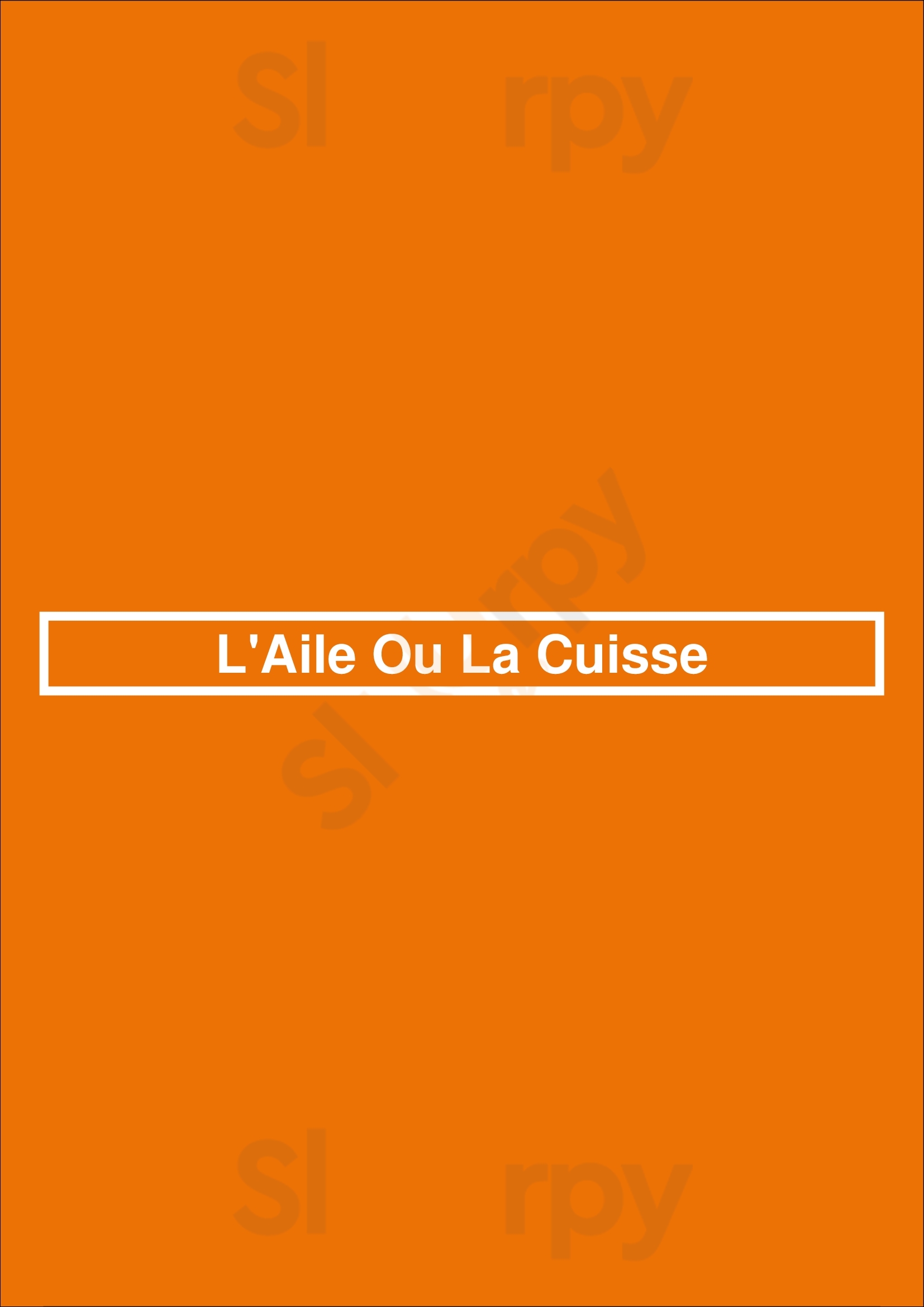 L'aile Ou La Cuisse Saint-Rémy-de-Provence Menu - 1