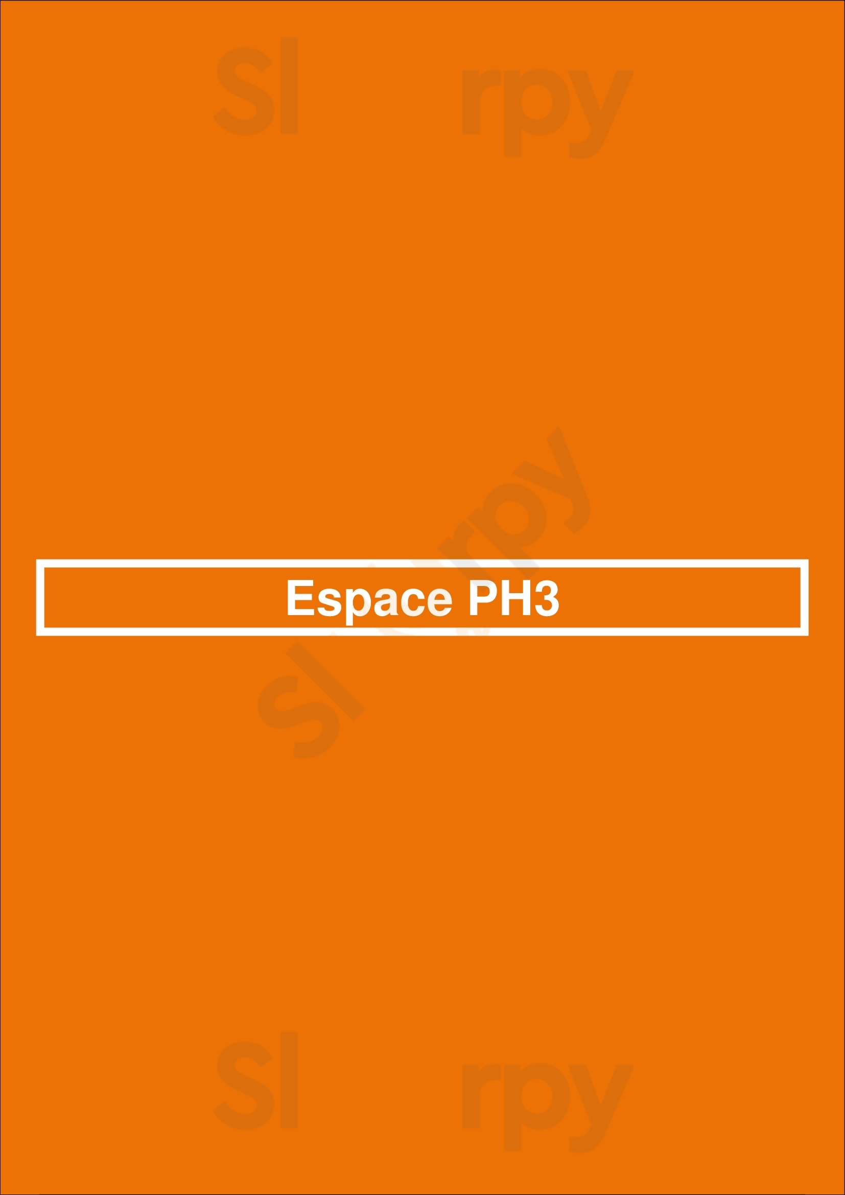 Espace Ph3 Vienne Menu - 1