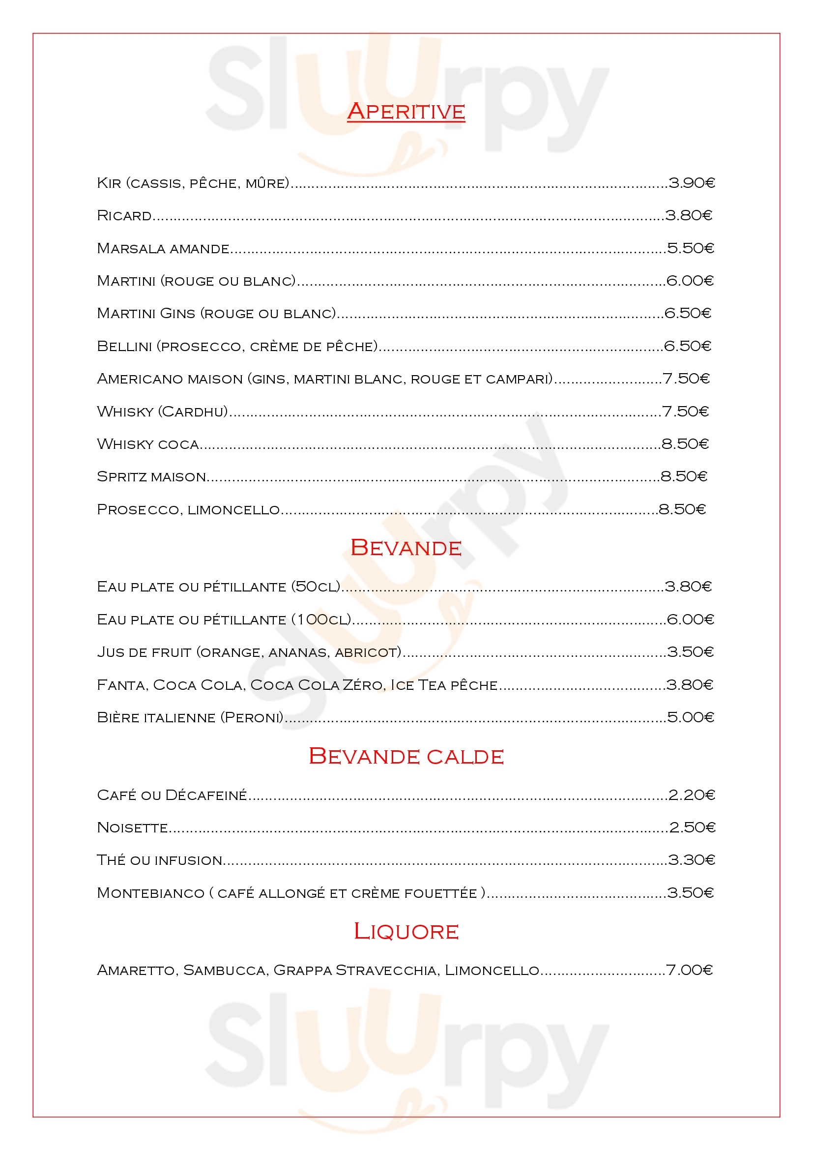 Pizzeria Dello Stretto Suresnes Menu - 1