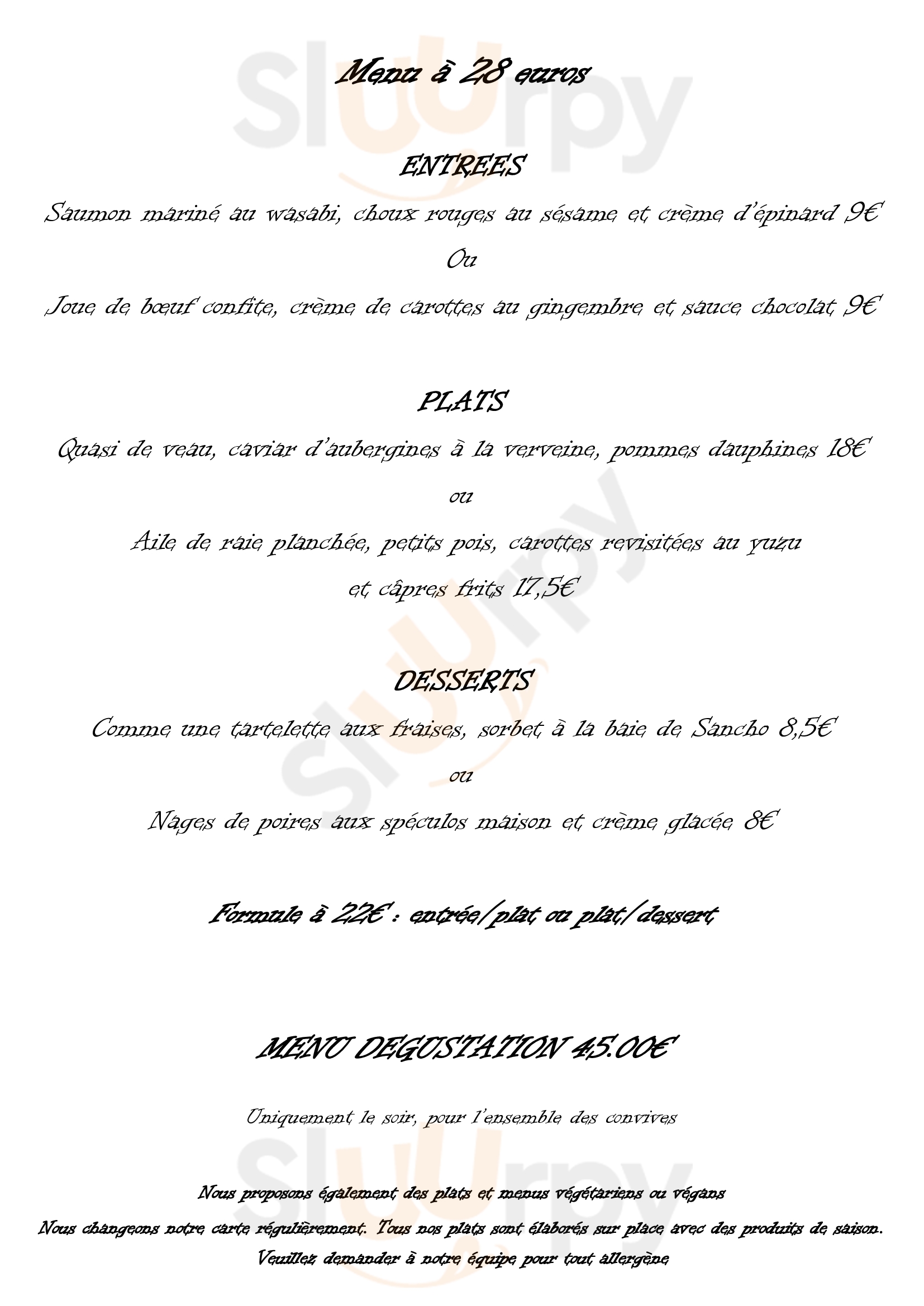 La Petite Table Andernos-les-Bains Menu - 1