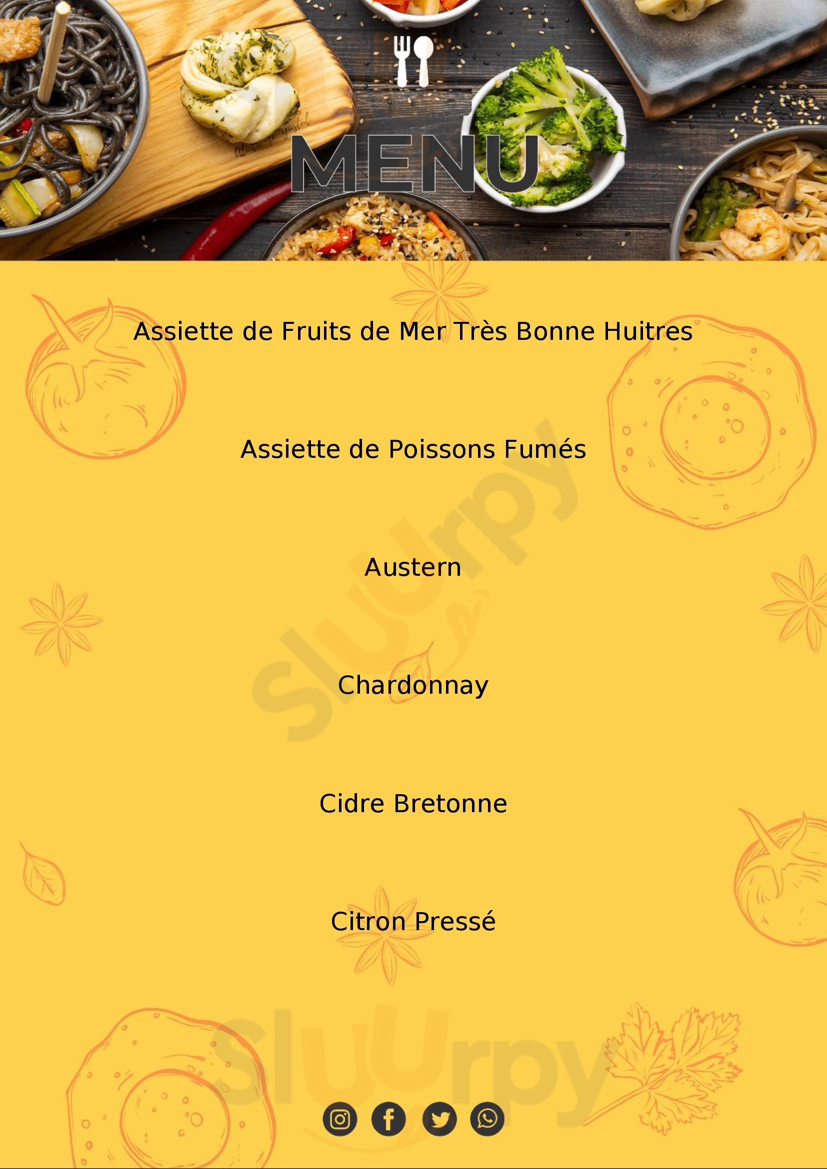 Le Vivier Quiberon Menu - 1