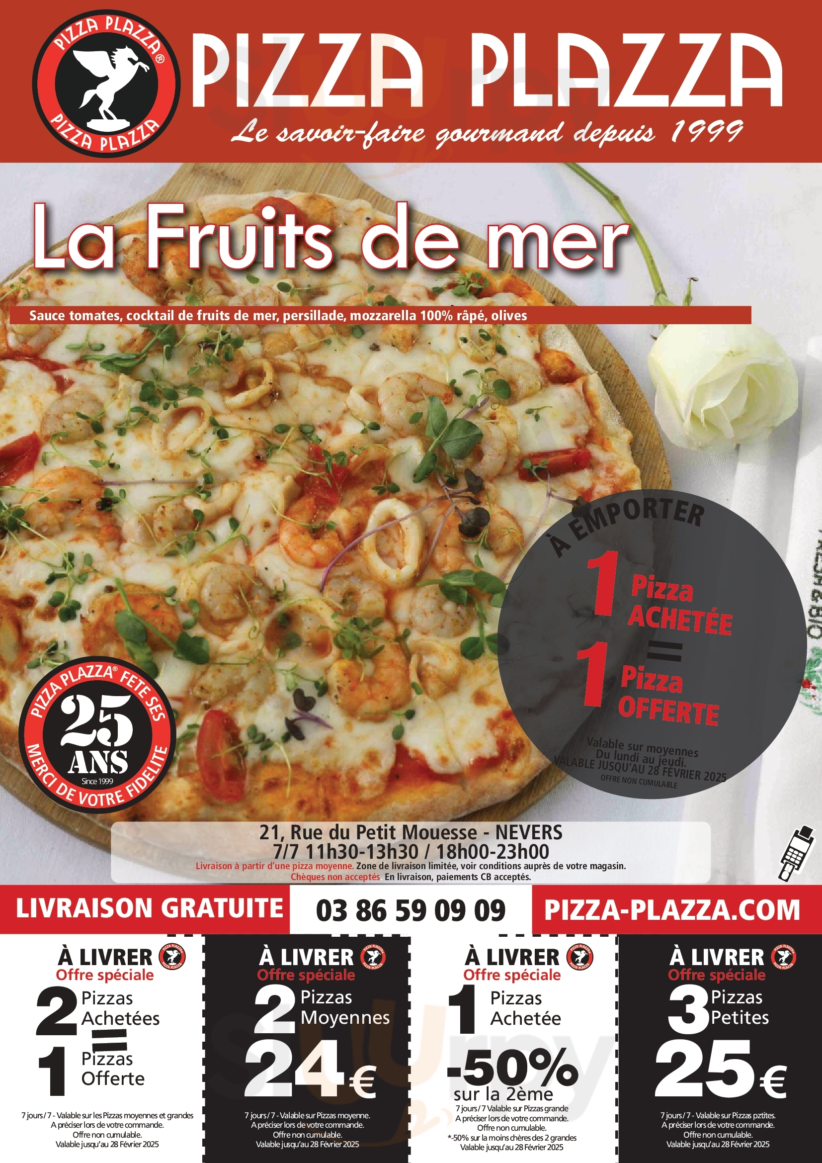 Pizza Plazza S.a.r.l. Moulins Menu - 1