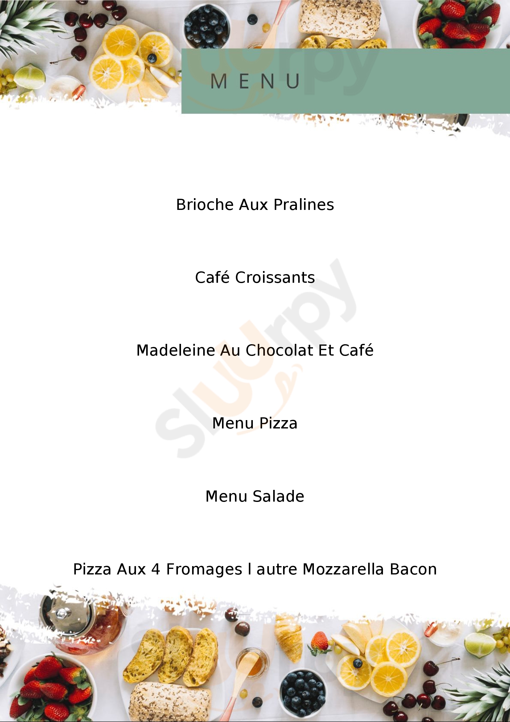 Patàpain Nevers Menu - 1