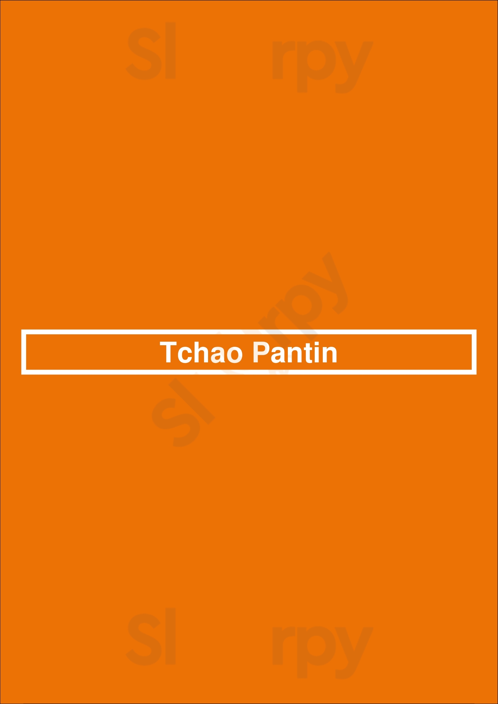 Tchao Pantin Pantin Menu - 1