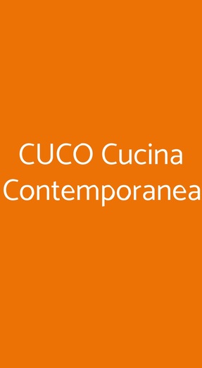 Cuco Cucina Contemporanea, Firenze