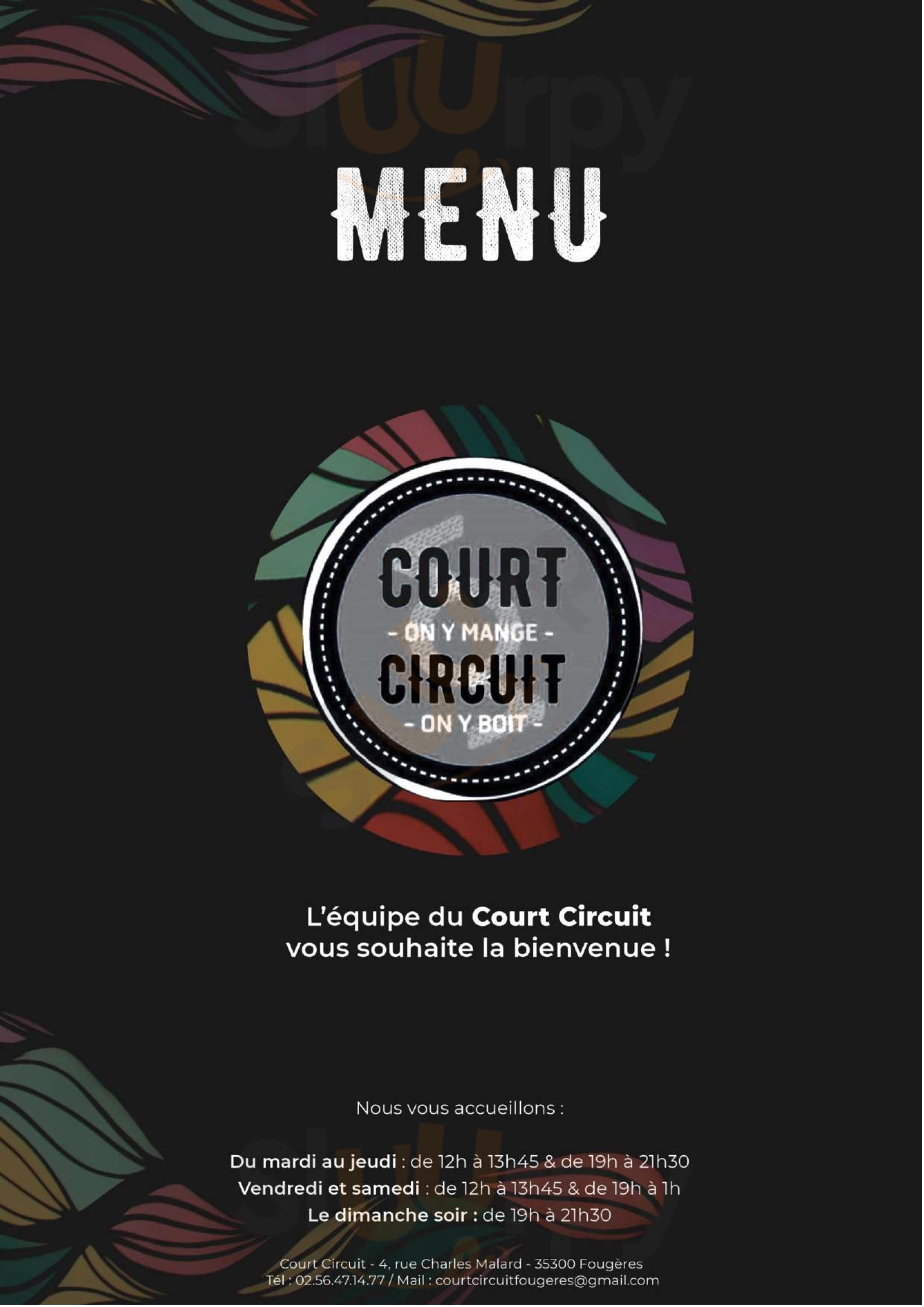 Court-circuit Fougères Menu - 1