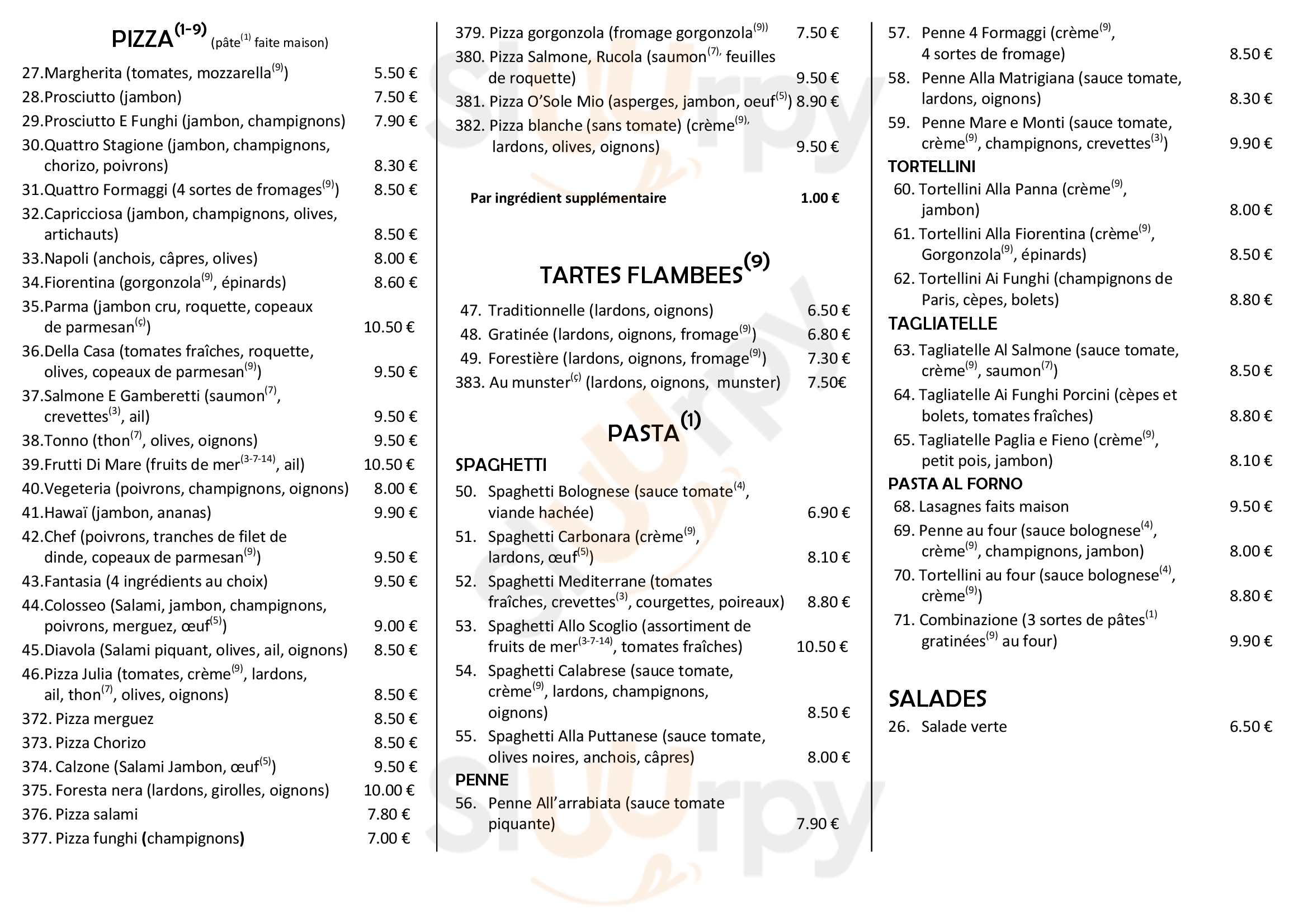 Restaurant Pizzeria Da Salvatore Sélestat Menu - 1