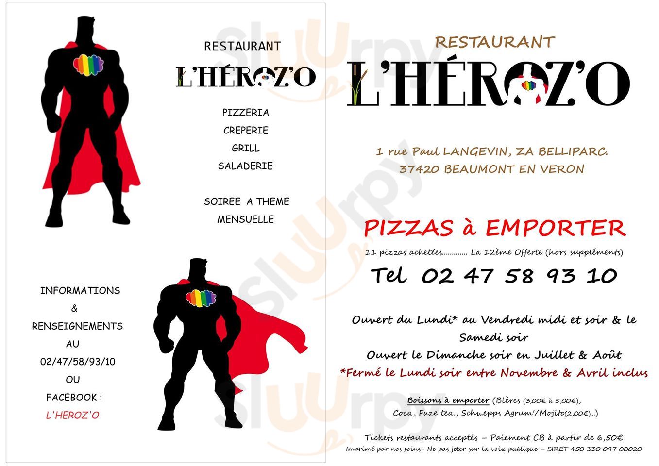 L'heroz'o Beaumont-en-Veron Menu - 1