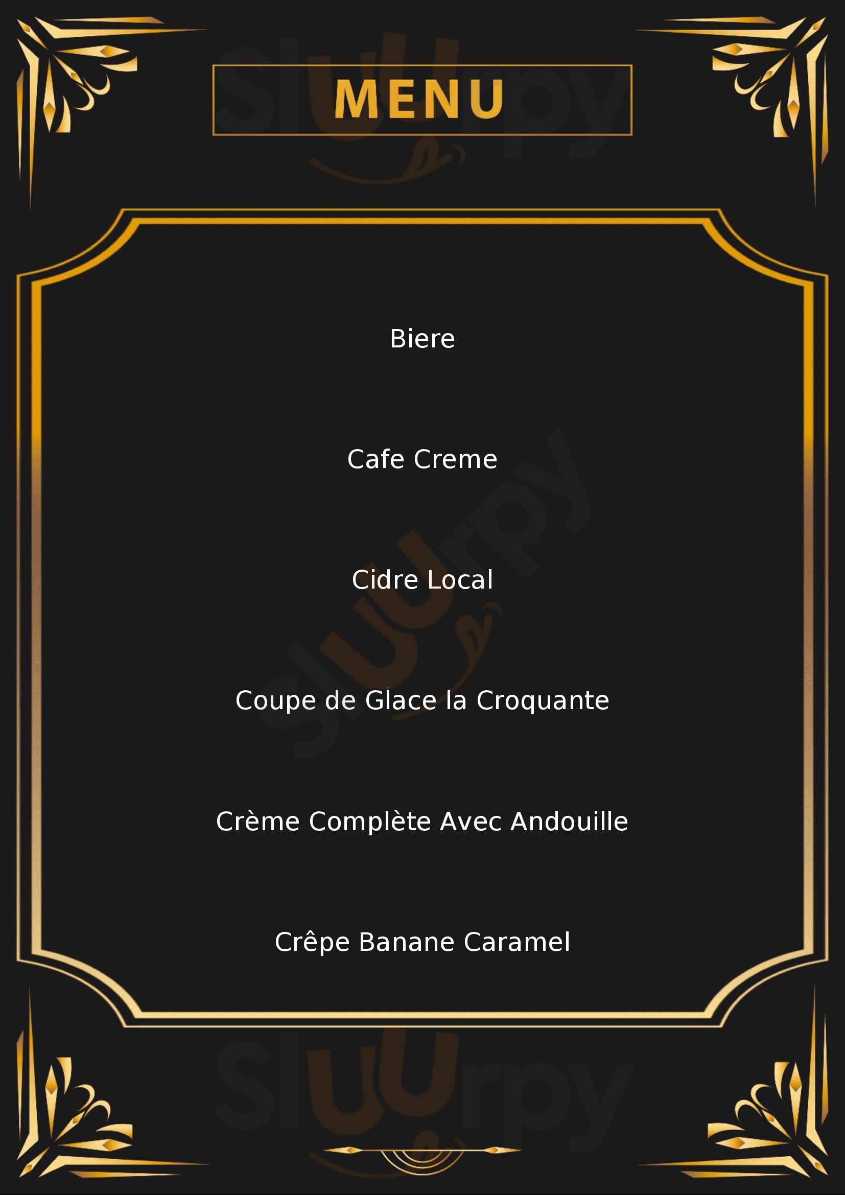 Crêperie De Kervastard Bar Glacier Fouesnant Fouesnant Menu - 1