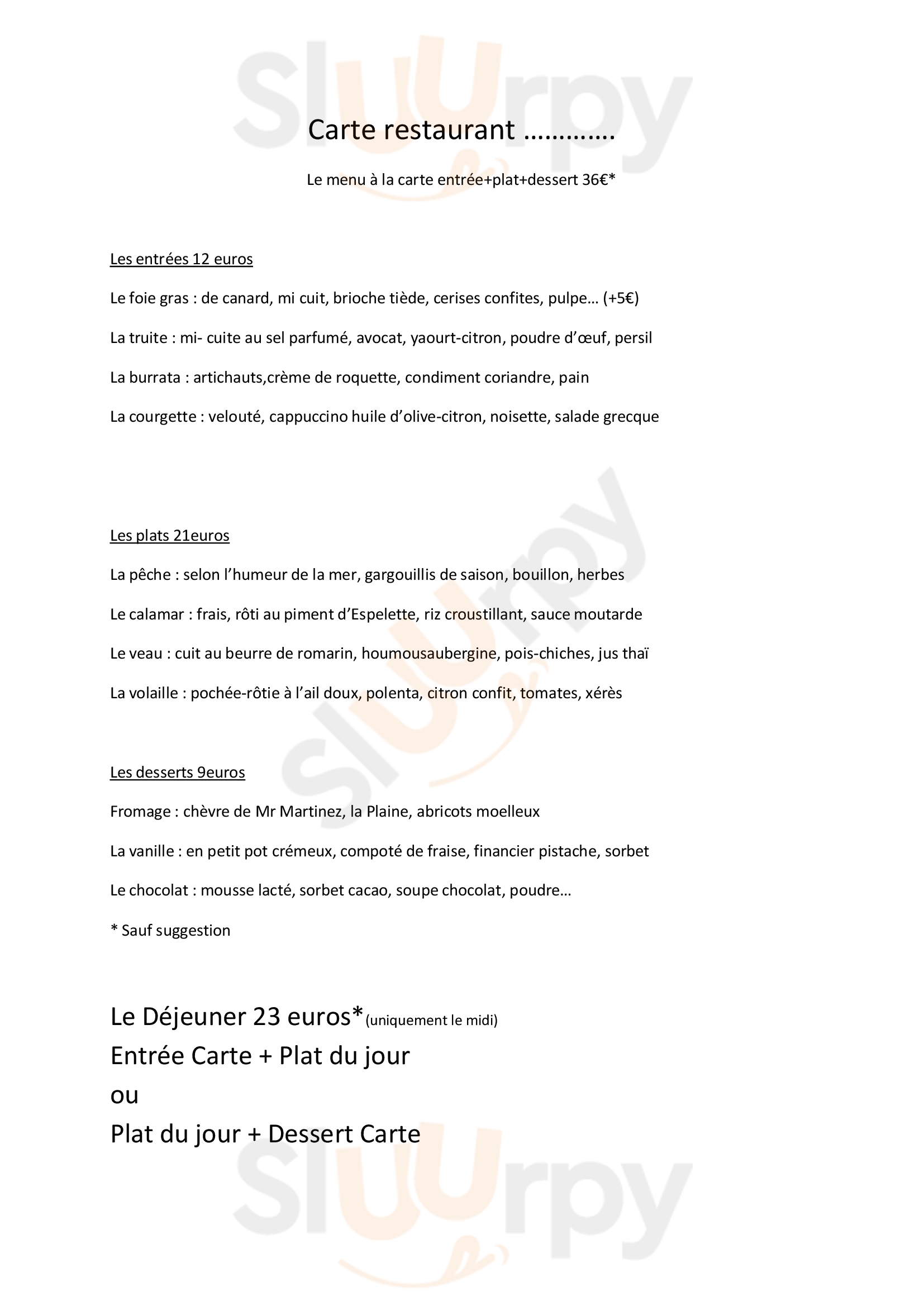 Tantine Et Tonton Limoux Menu - 1