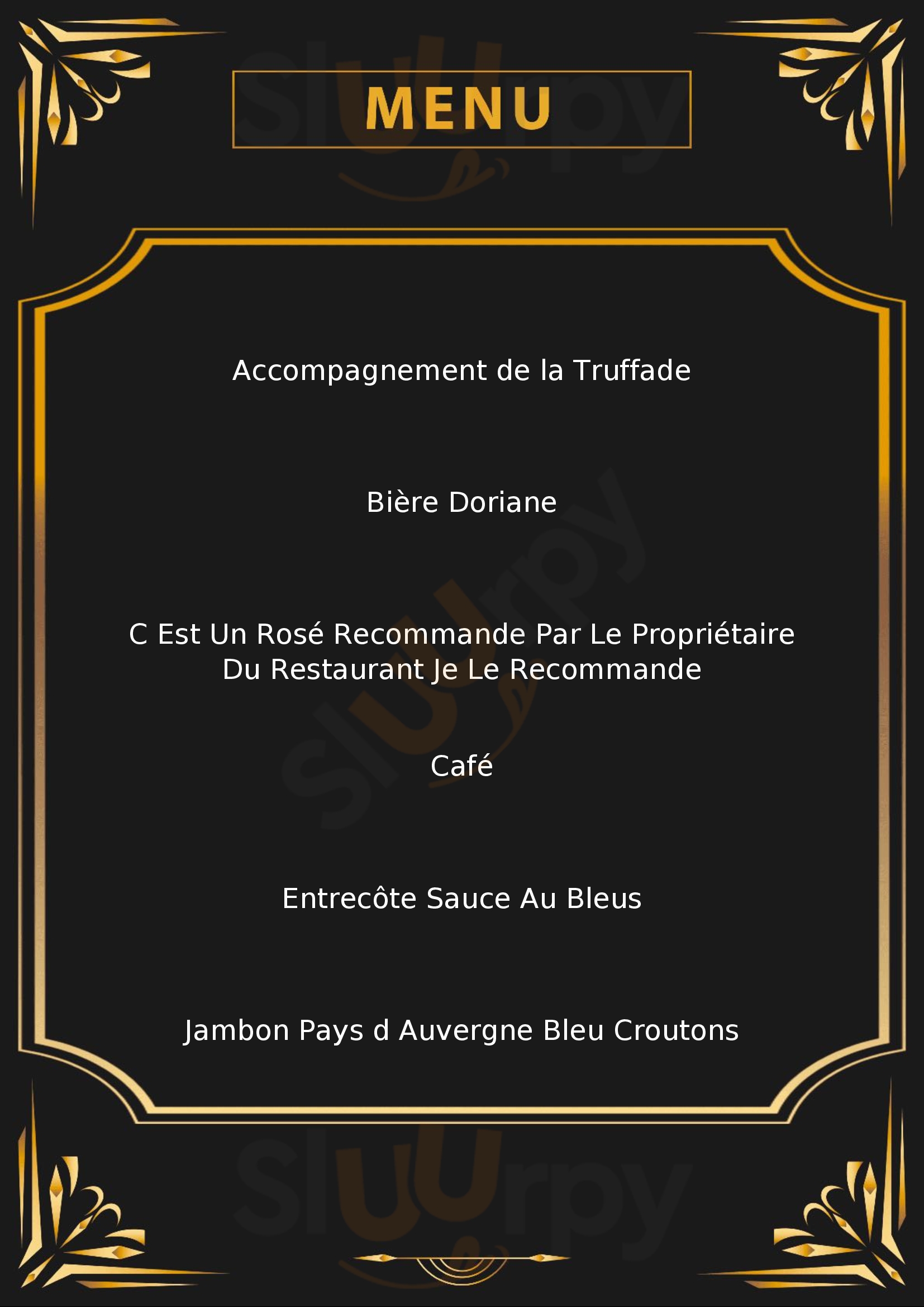 Chez Pépé Jean Le Mont-Dore Menu - 1