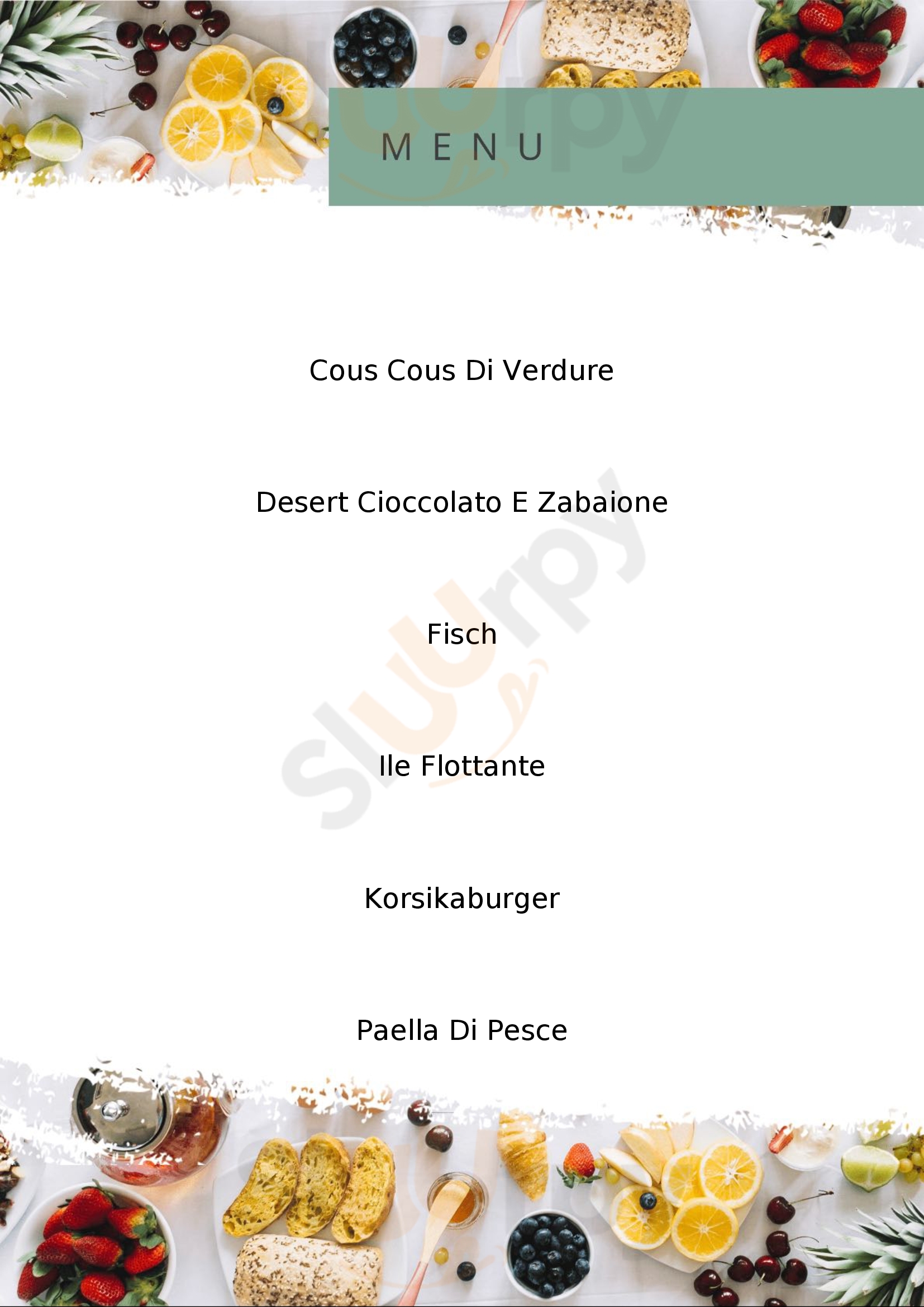 Chez Paco Île-Rousse Menu - 1