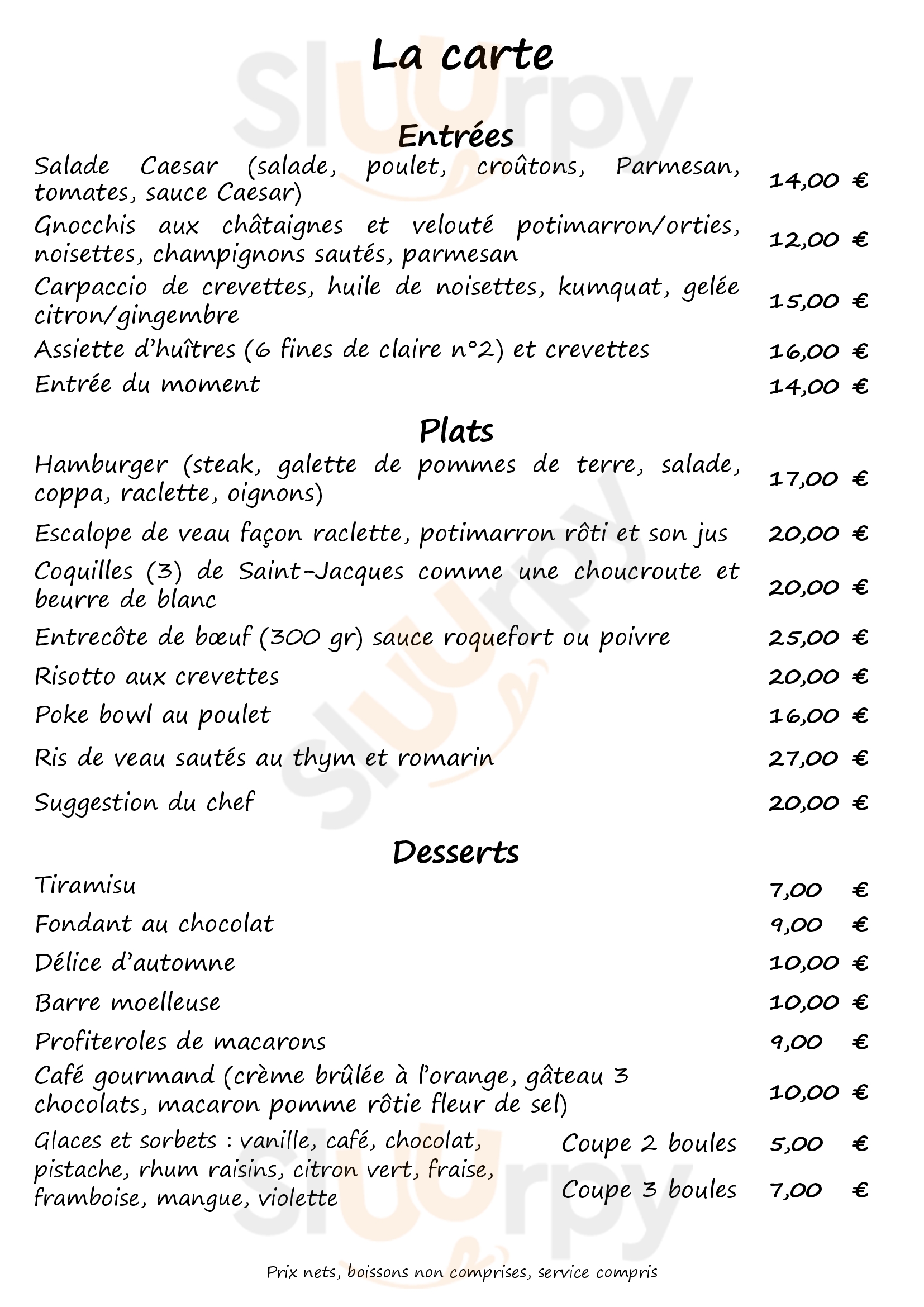 Au Fil Des Saisons Gaillac Menu - 1