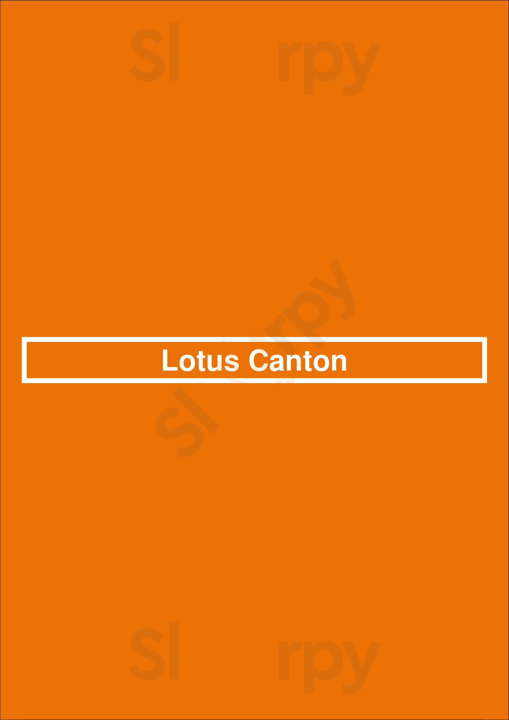 Lotus Canton Bagnolet Menu - 1