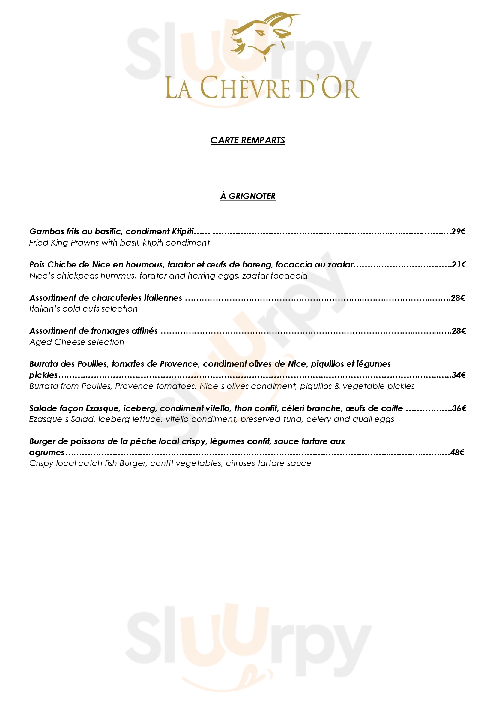 Le Stagioni Èze Menu - 1