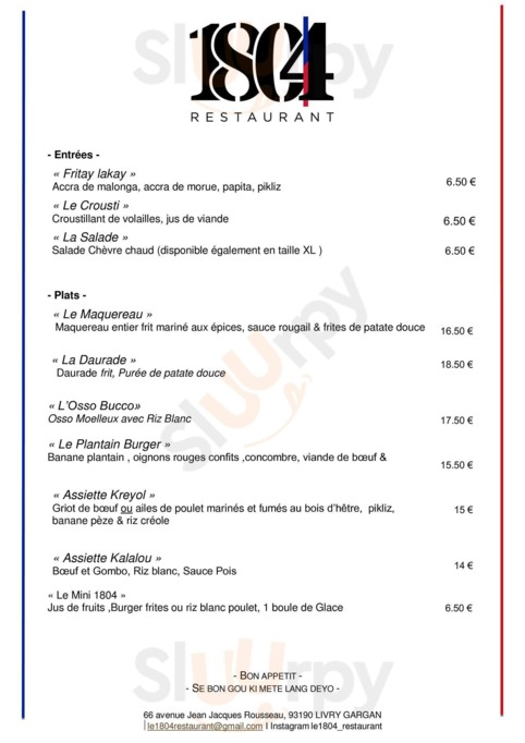 Le 1804.restaurant, Livry-Gargan