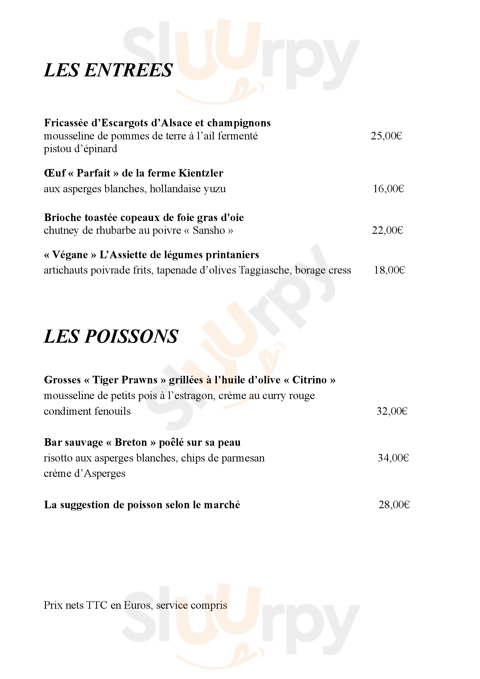 Auberge Du Parc Carola   Ribeauvillé Menu - 1