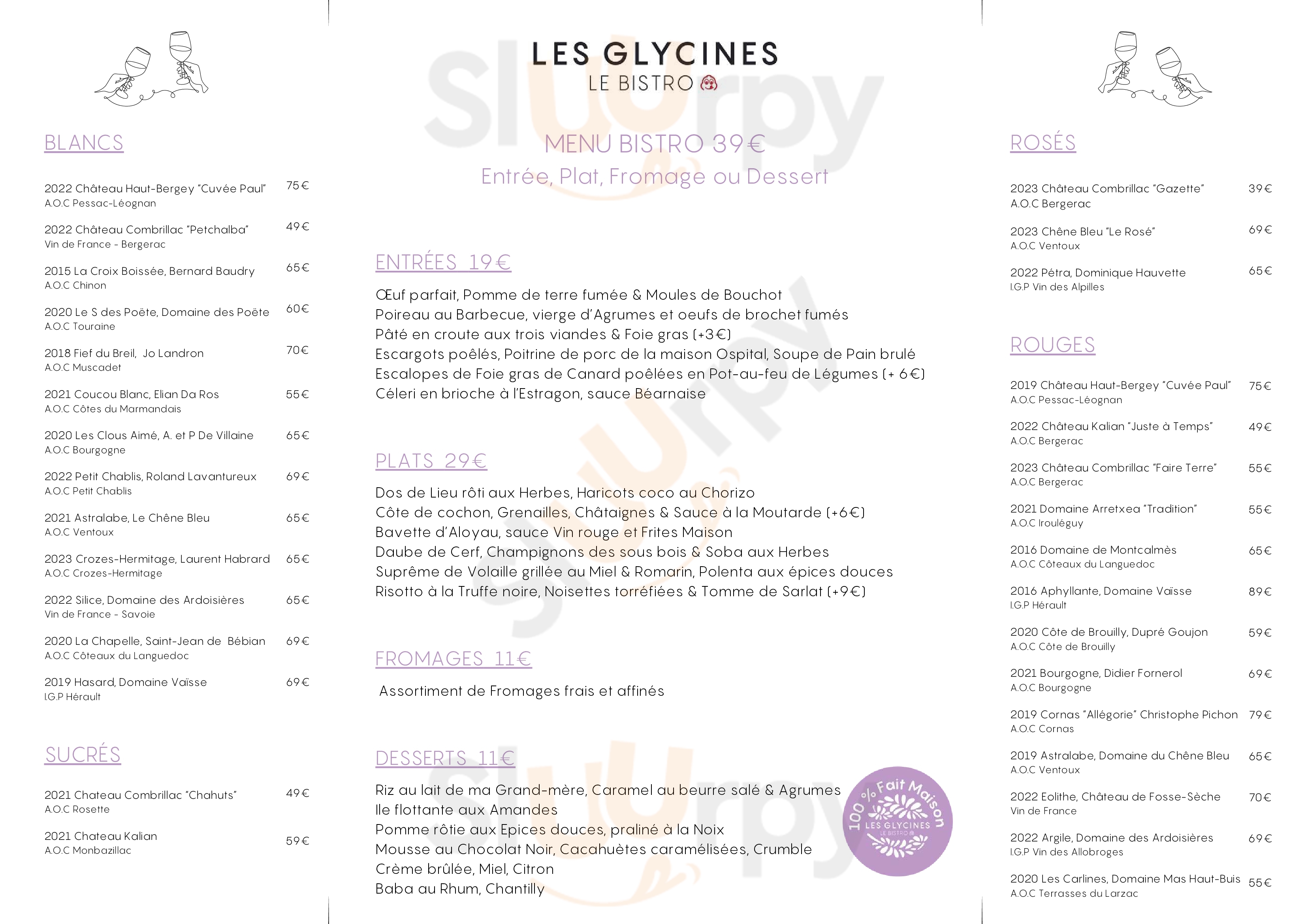 Le Bistro Des Glycines Les Eyzies de Tayac Menu - 1