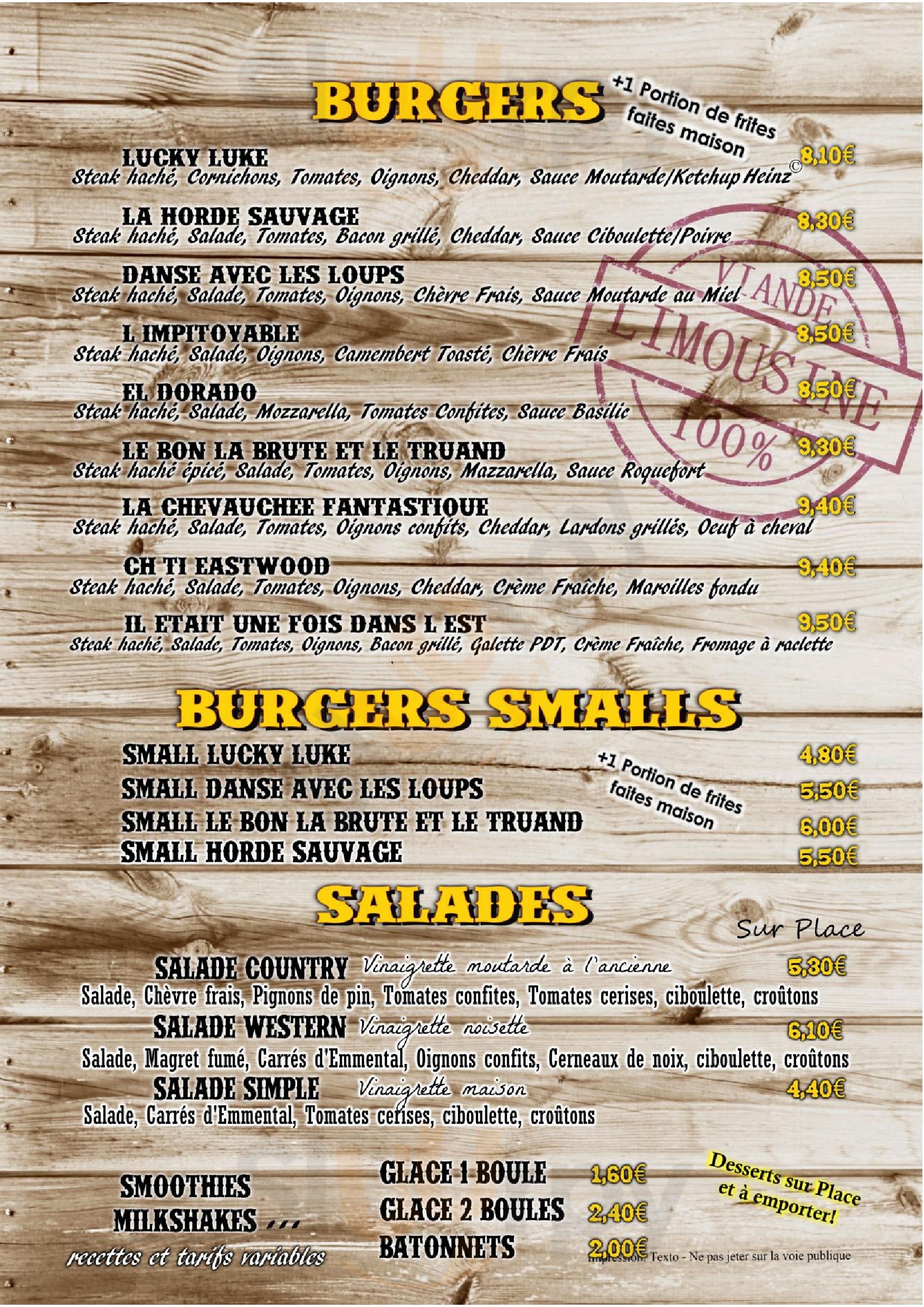 Burger Sur Vienne Saint-Junien Menu - 1