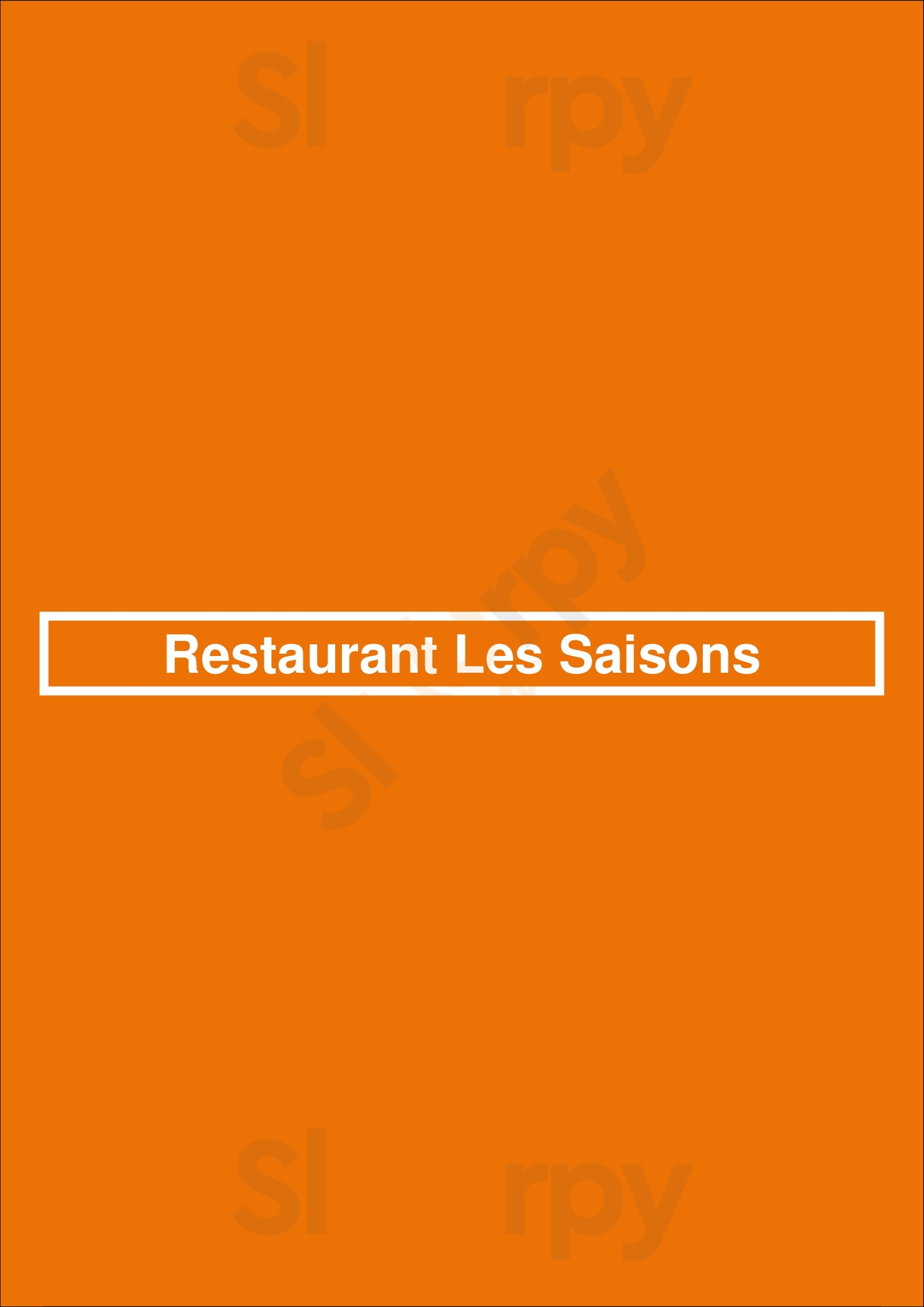 Restaurant Les Saisons Meylan Menu - 1