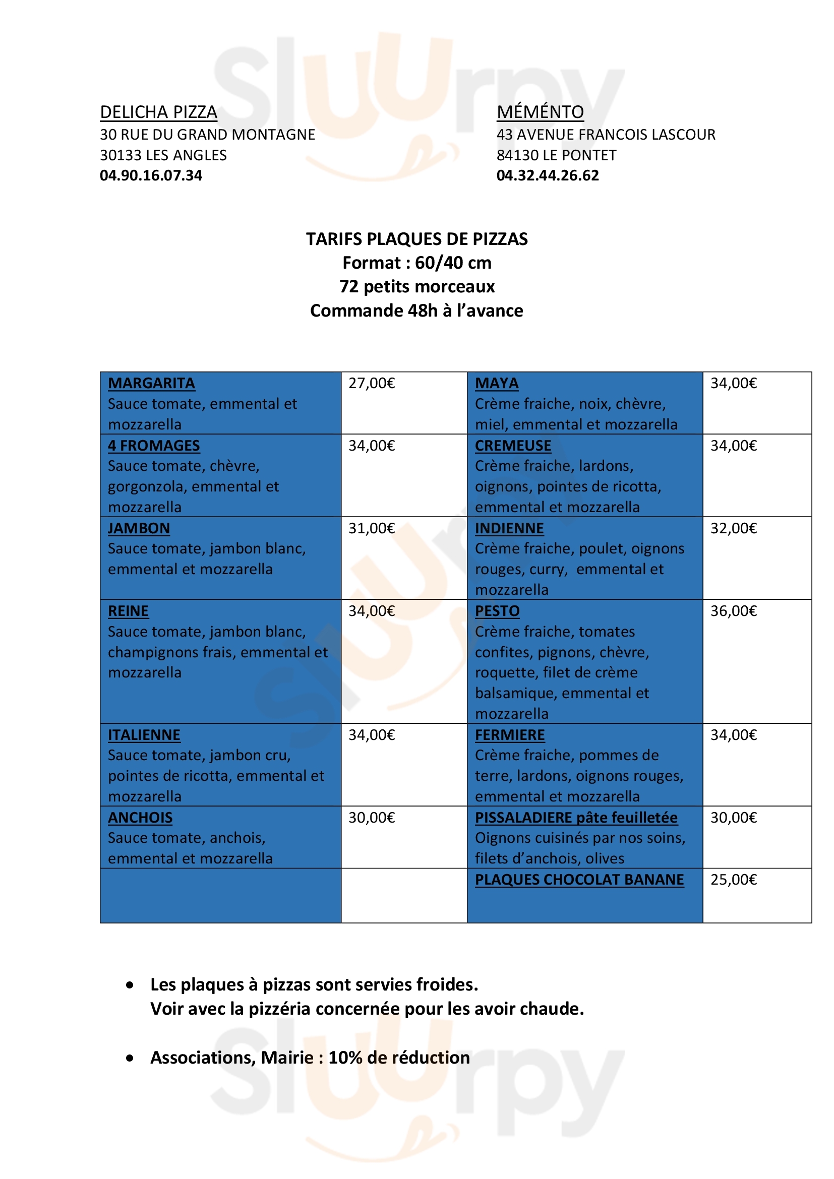 Delicha Les Angles Menu - 1