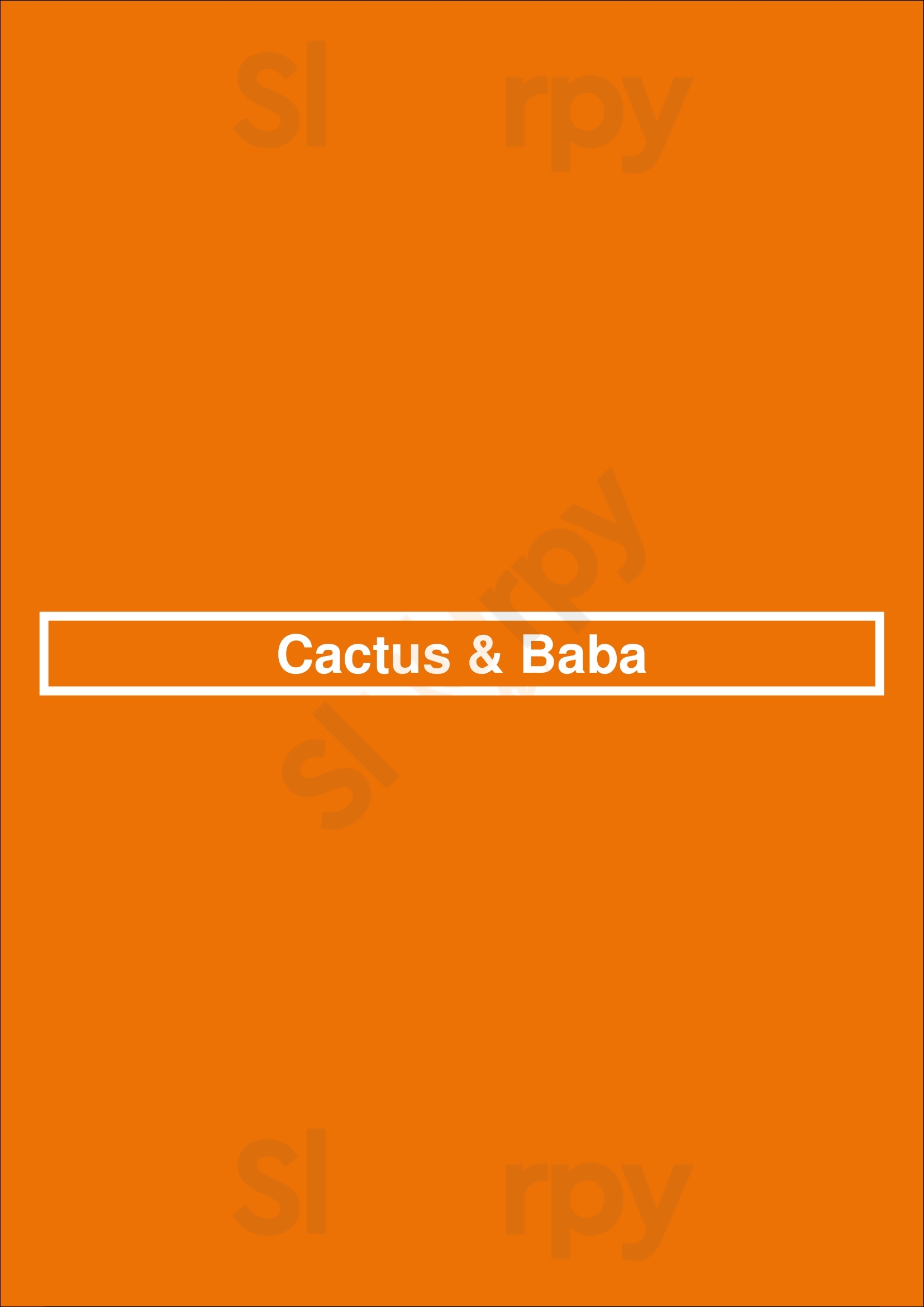 Cactus & Baba Montfort-l'Amaury Menu - 1