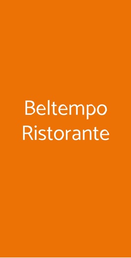 Beltempo Caffé E Cucina, Gambassi Terme