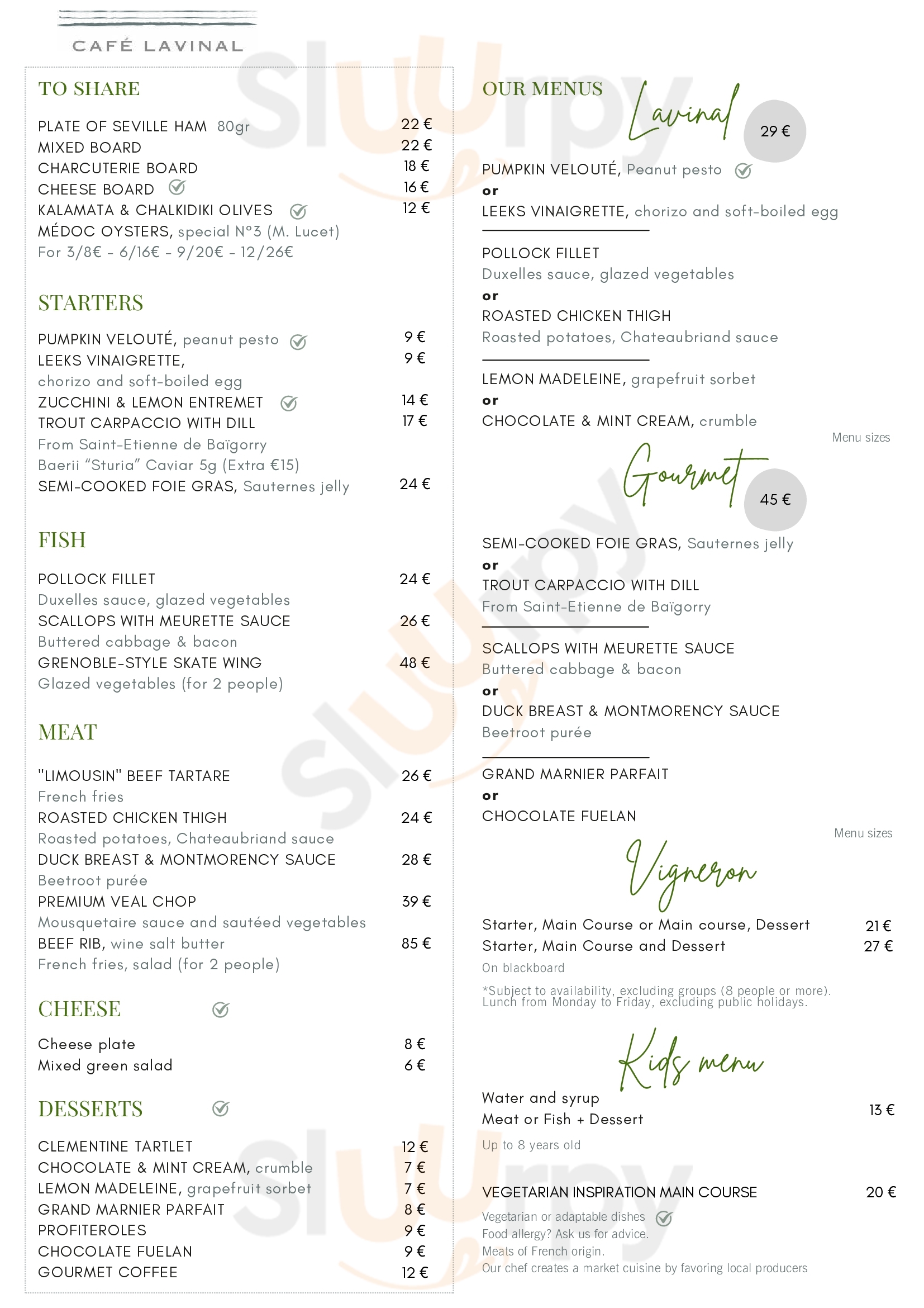 Château Cordeillan-bages Pauillac Menu - 1
