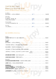 Au Petit Bruxelles menu