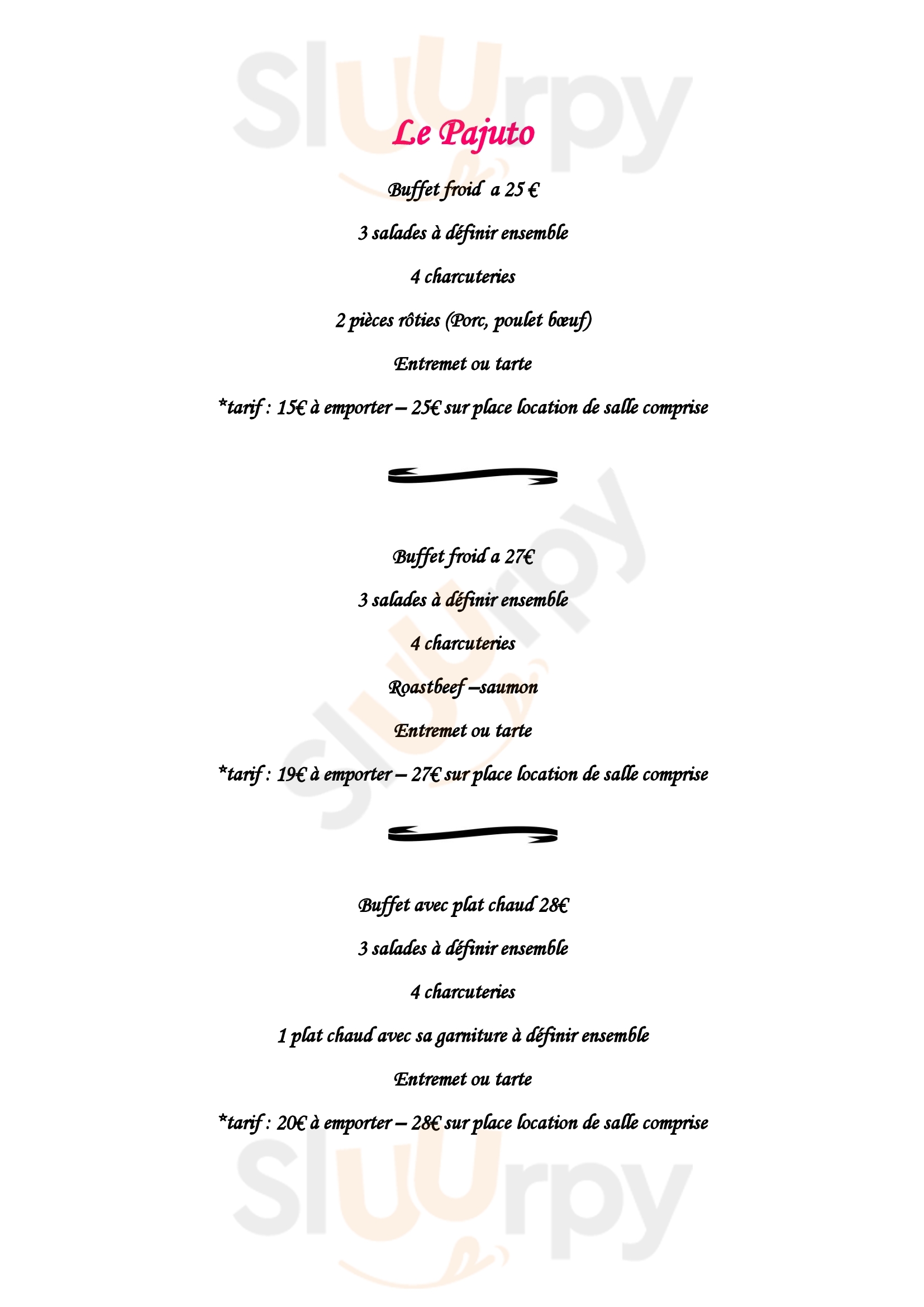 Le Pajuto La Penne-sur-Huveaune Menu - 1