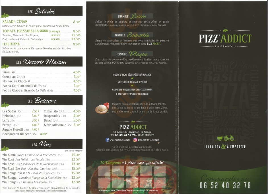 Pizz'addict La Franqui La Franqui Menu - 1