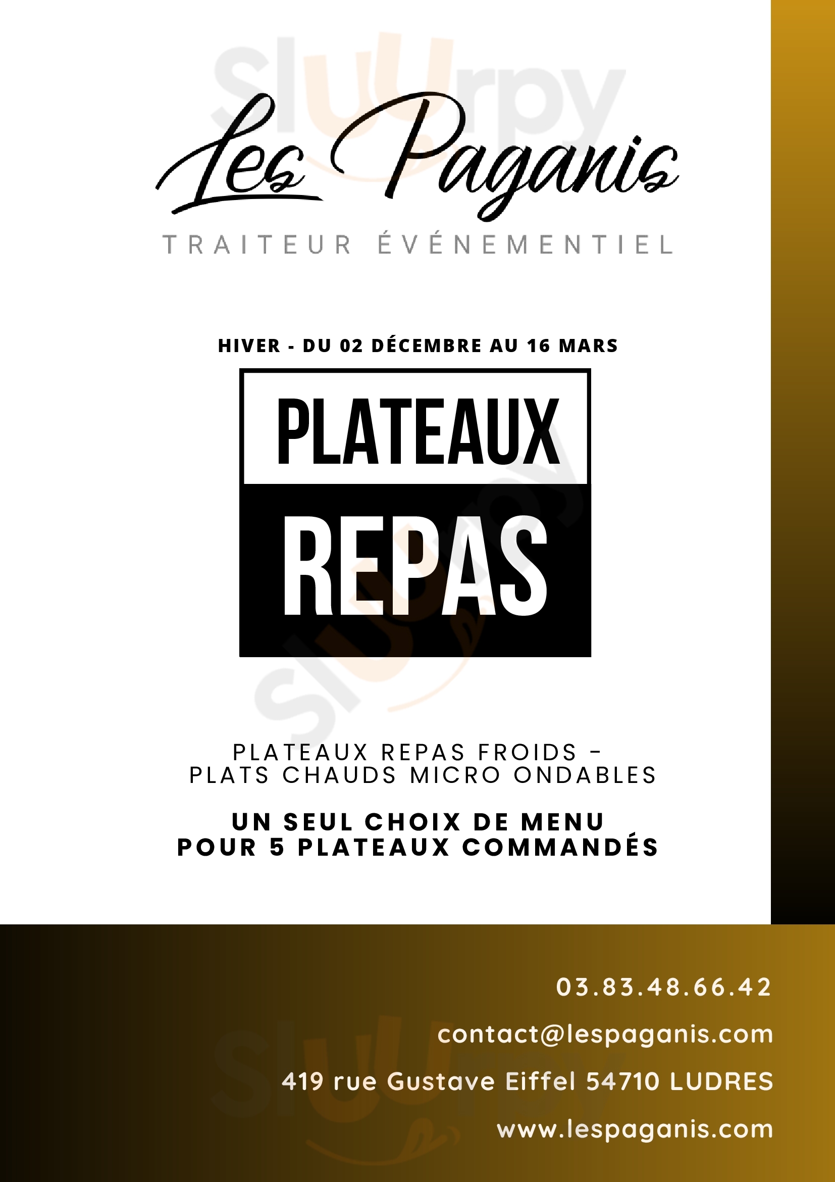 Les Paganis Ludres Menu - 1