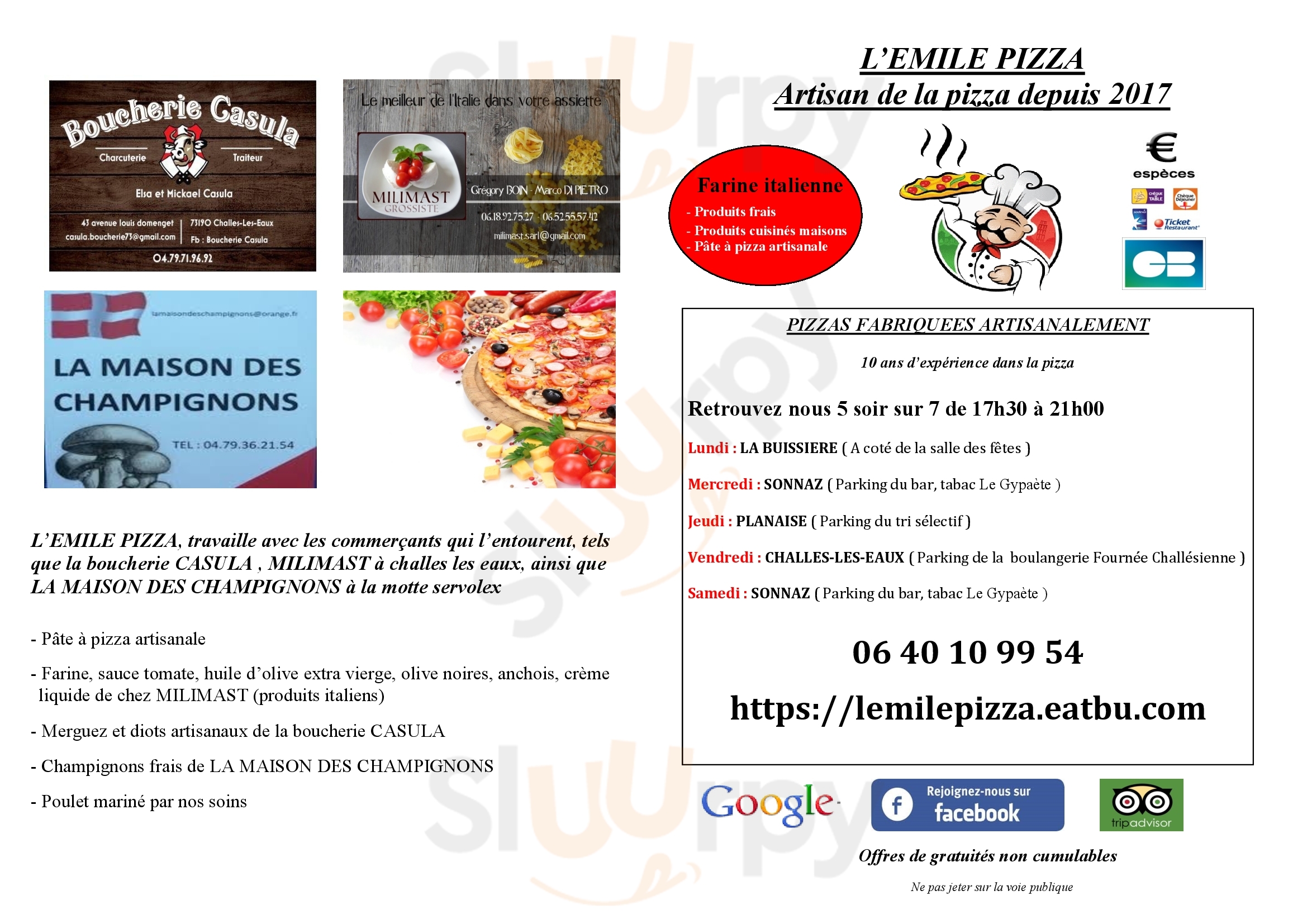 L'emile Pizza Challes-les-Eaux Menu - 1