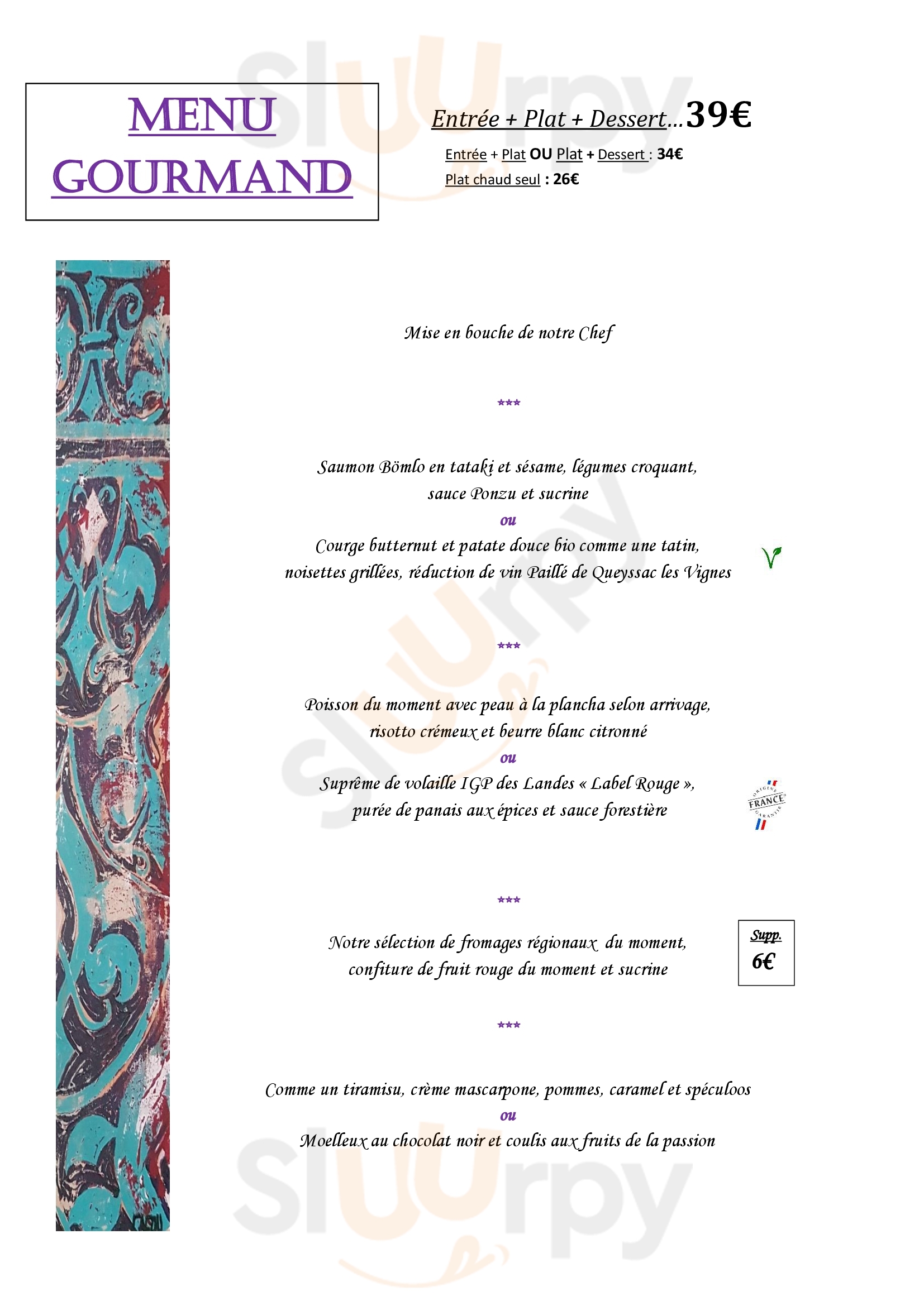Le Beaulieu Beaulieu-sur-Dordogne Menu - 1