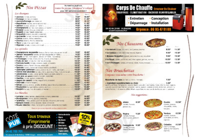 Mama Corsica menu