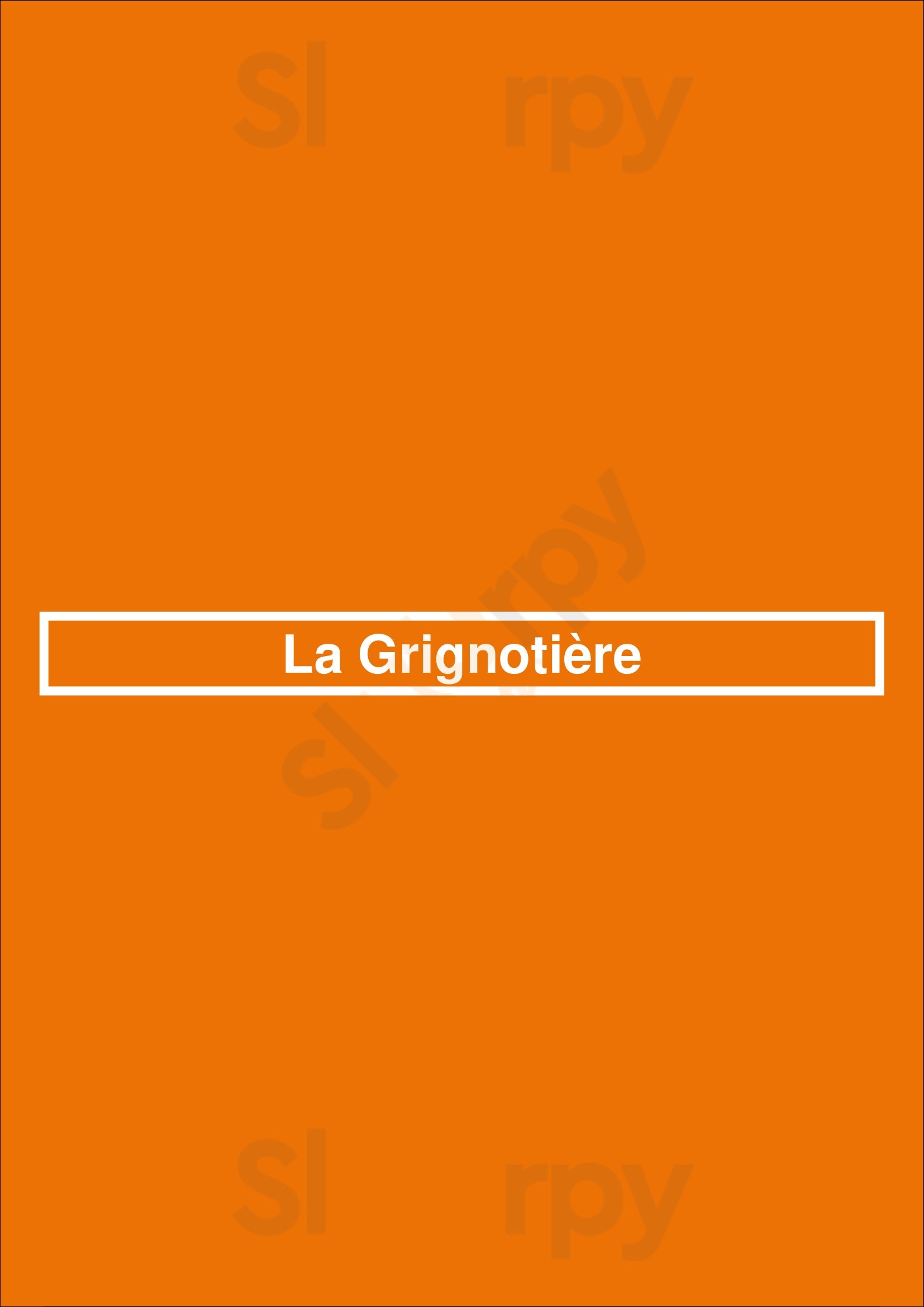 La Grignotière Raismes Menu - 1