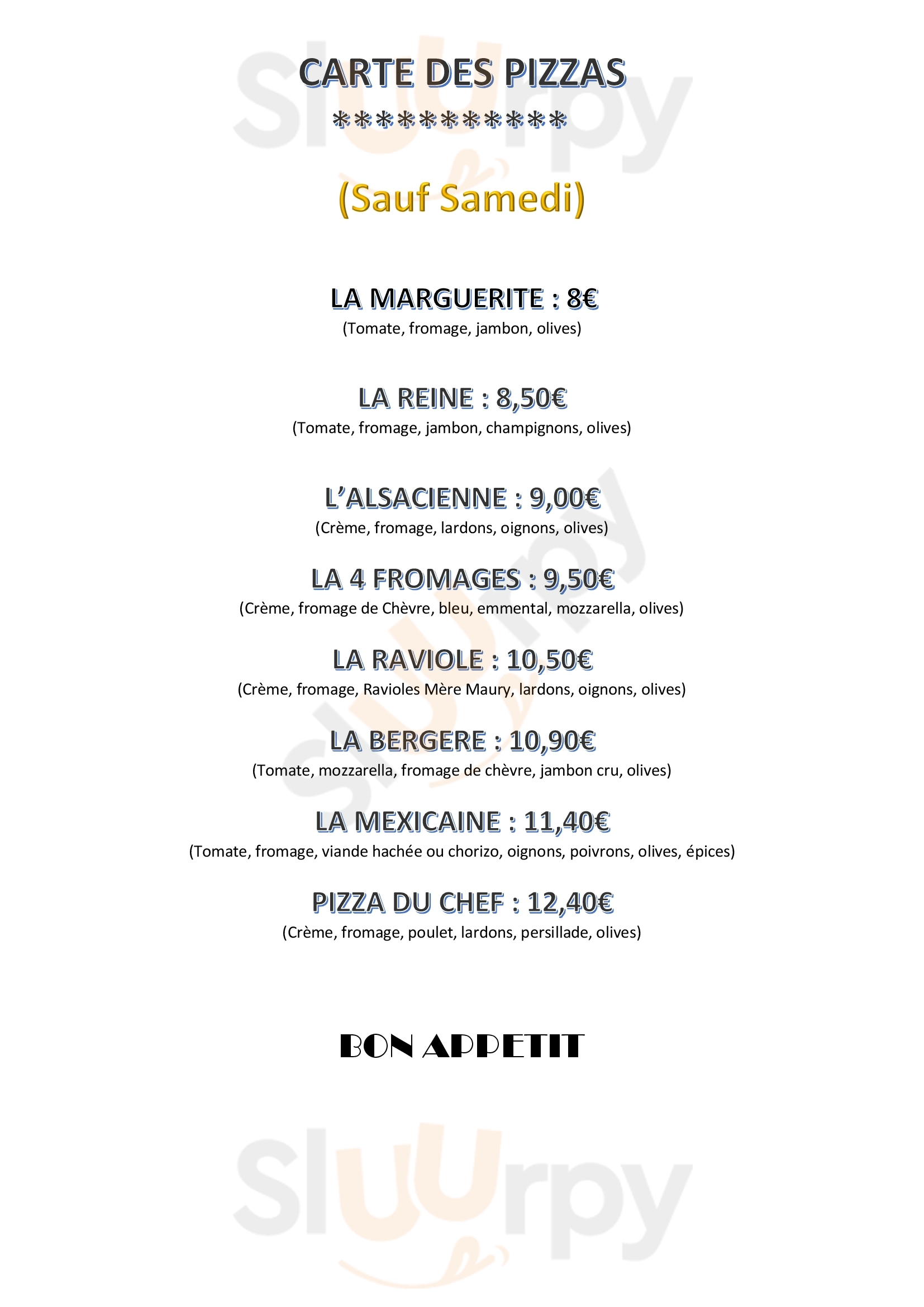 Le Fournil Saint-Vallier Menu - 1