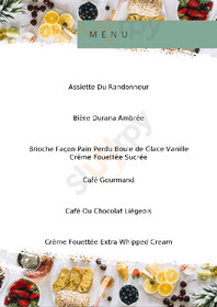Le Buron Du Col menu