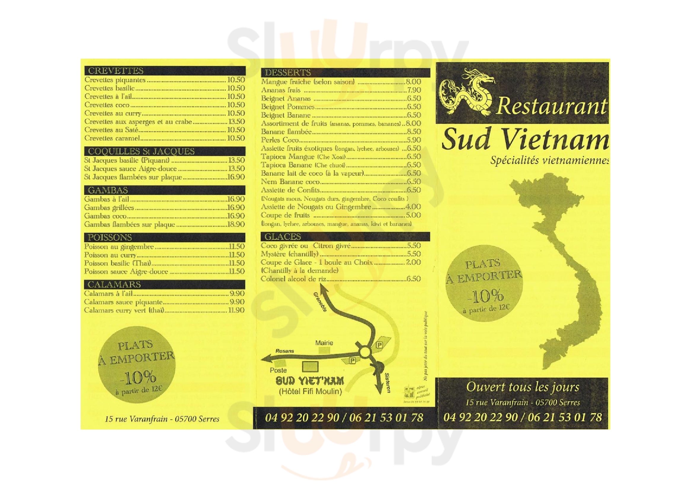 Le Vietnam Serres Menu - 1