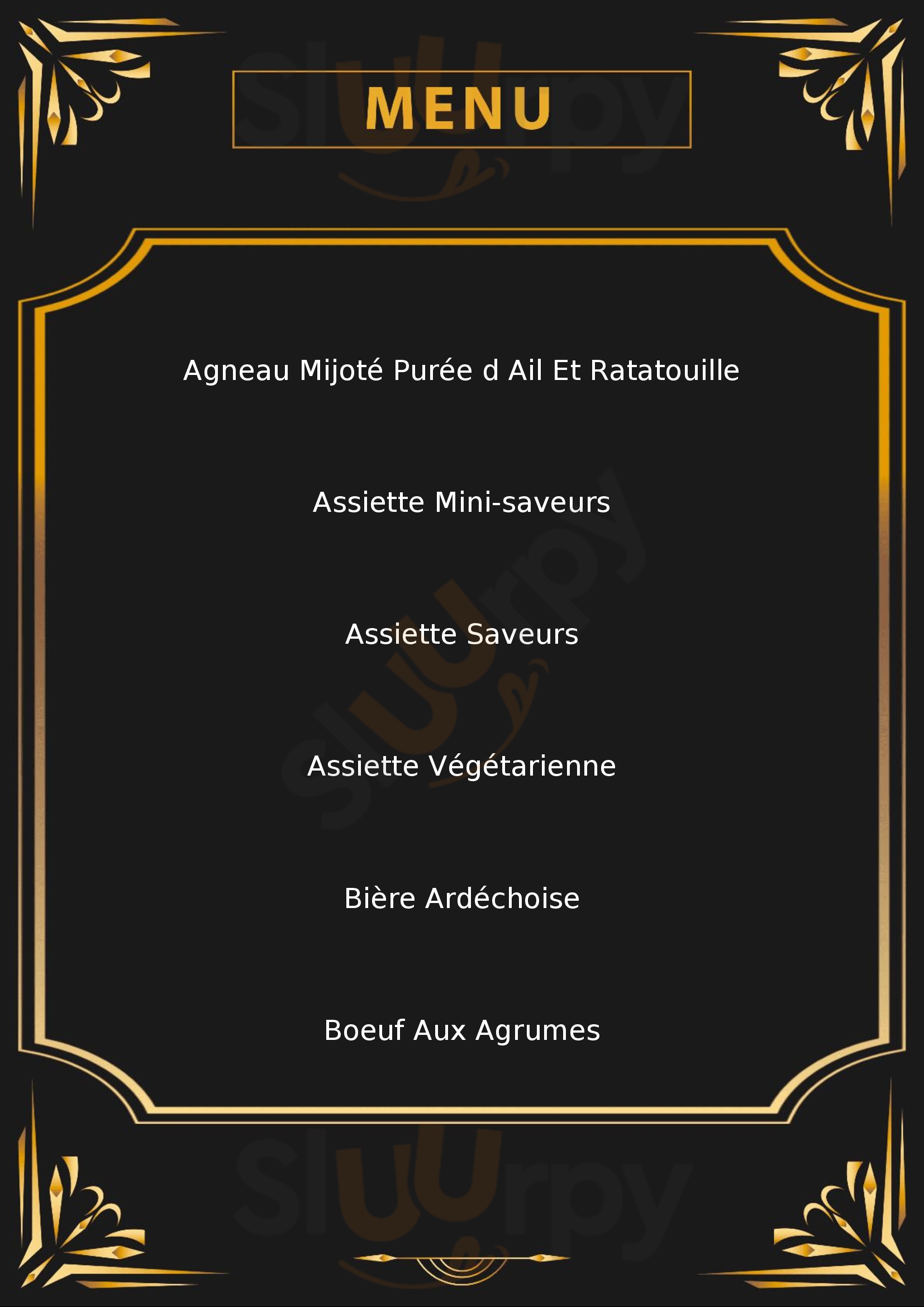 Bistrot Du Pays Labeaume Menu - 1