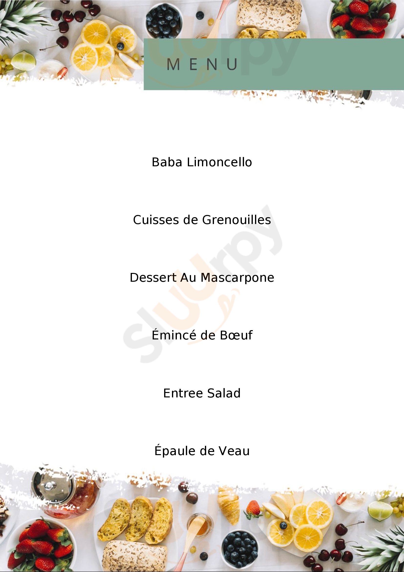 Auberge Du Coq Pérouges Menu - 1