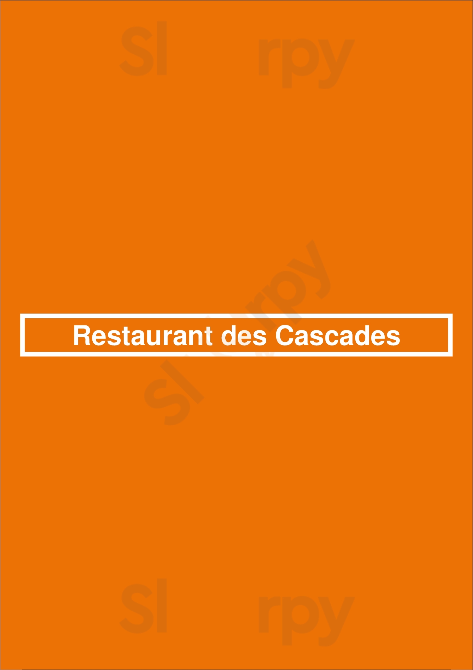 Restaurant Des Cascades Stosswihr Menu - 1