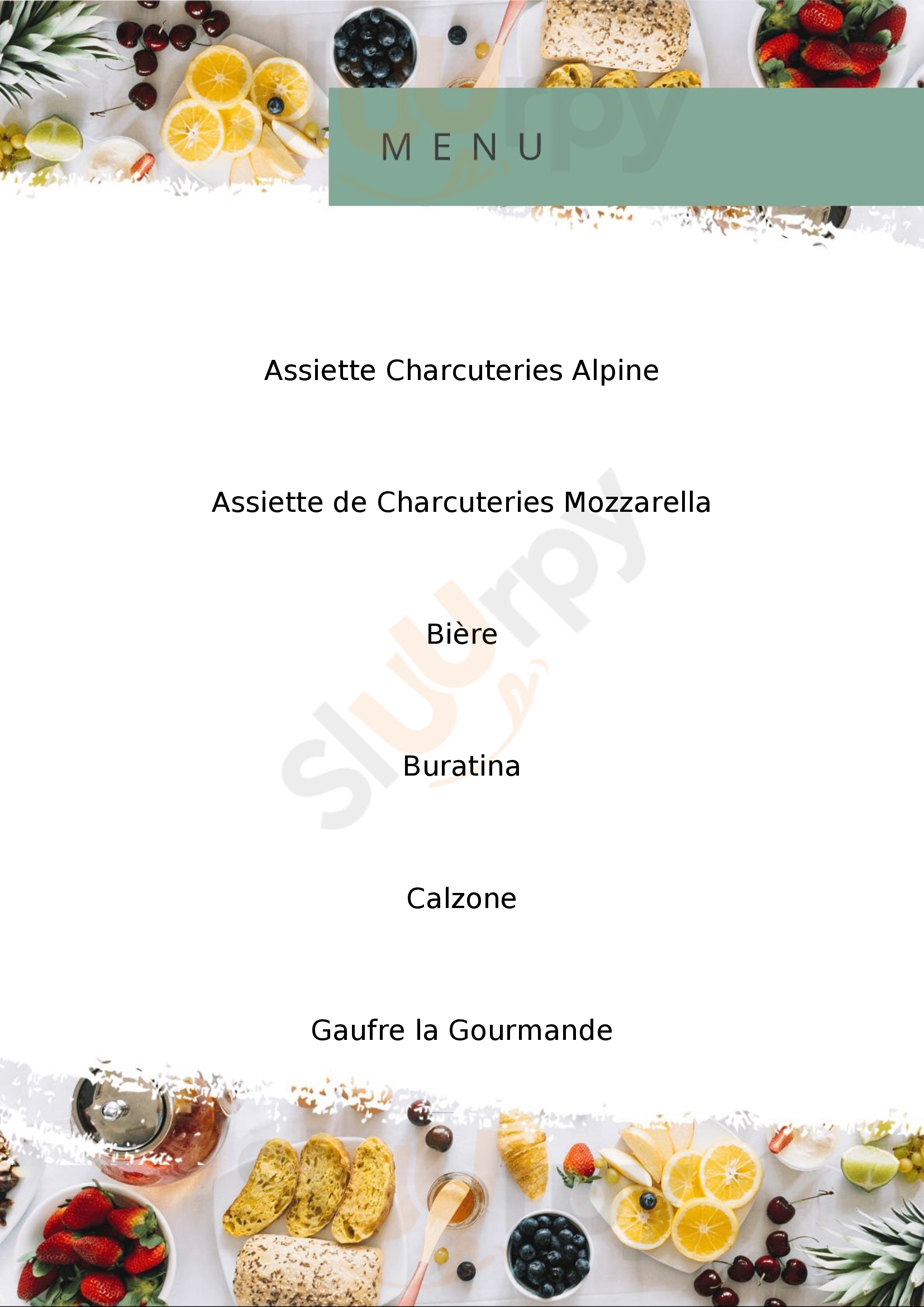 Buvette Du Lac Esparron de Verdon Menu - 1