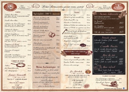 La Queue De Cochon menu