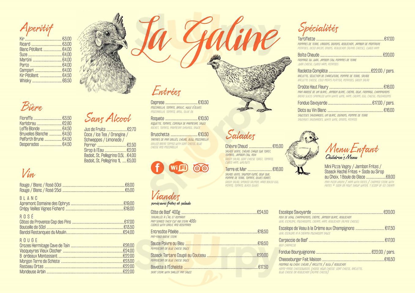 Restaurant La Galine In Mieussy Mieussy Menu - 1