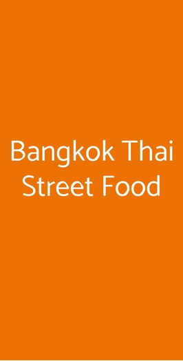 Bangkok Thai Street Food, Torino