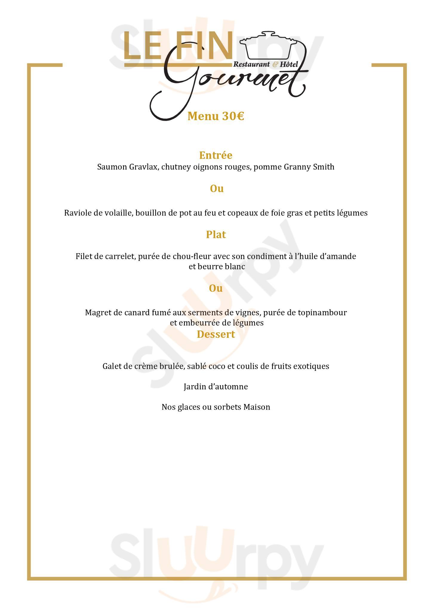 Le Fin Gourmet Contamine-sur-Arve Menu - 1