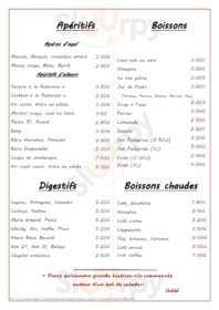 Le Rabassou menu